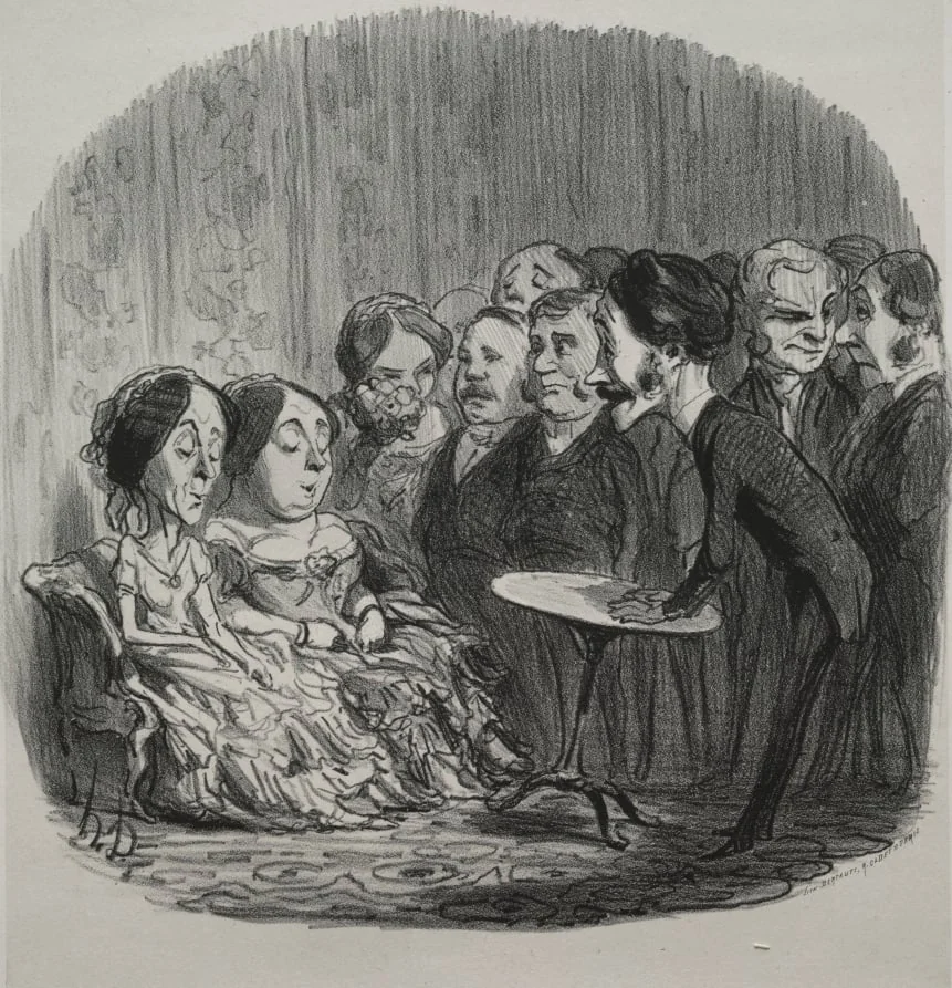 Rapping Spirits, by Honoré Daumier, 1851