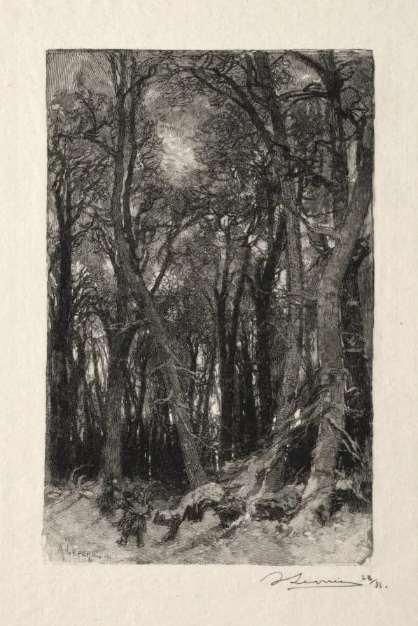Le Bas Bréau, by Auguste Lepère, 1887