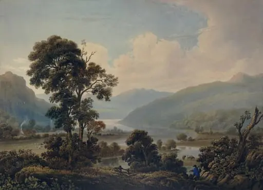 Landscape wih River and Mountains