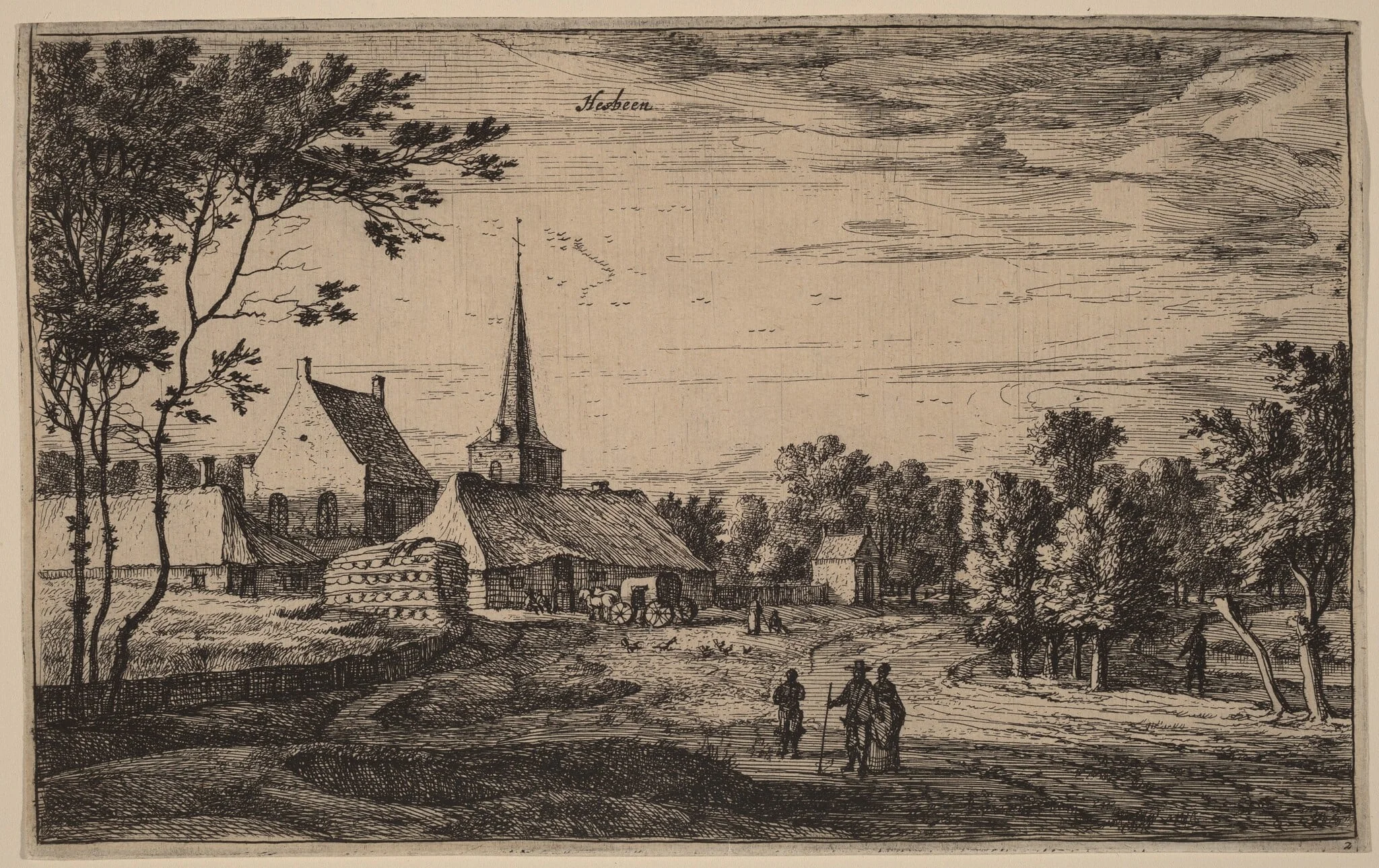Hesbeen, by Roelant Roghman, ink, 1660