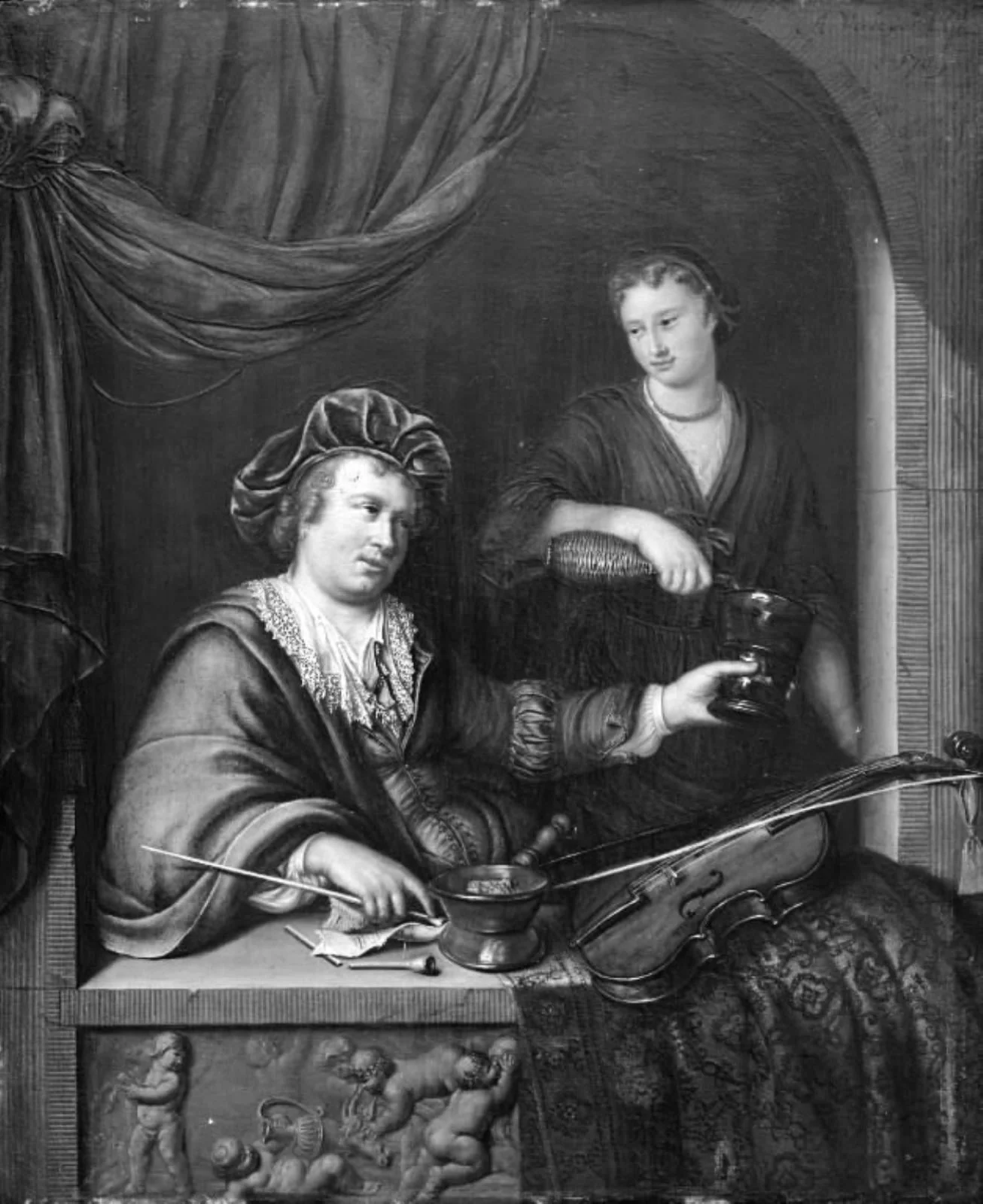 Master and Maid, by Unknown, 1709