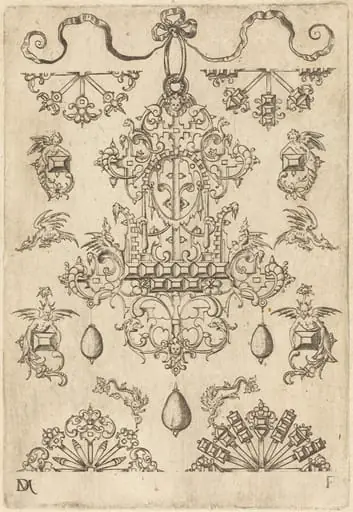 Large Pendant Surrounded by Ten Different Studs