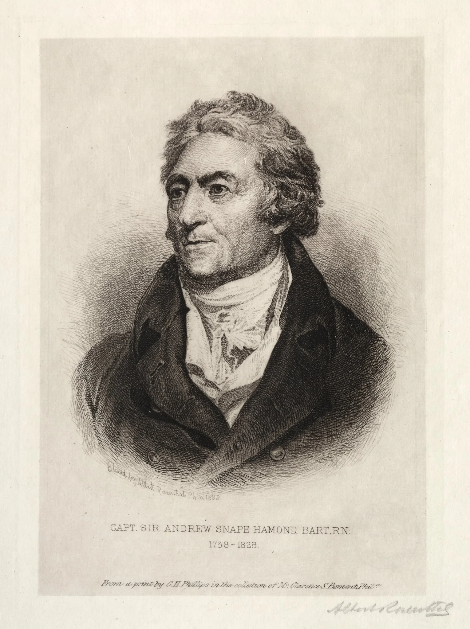 Sir Andrew Snape Hammond, by Albert Rosenthal, 1888