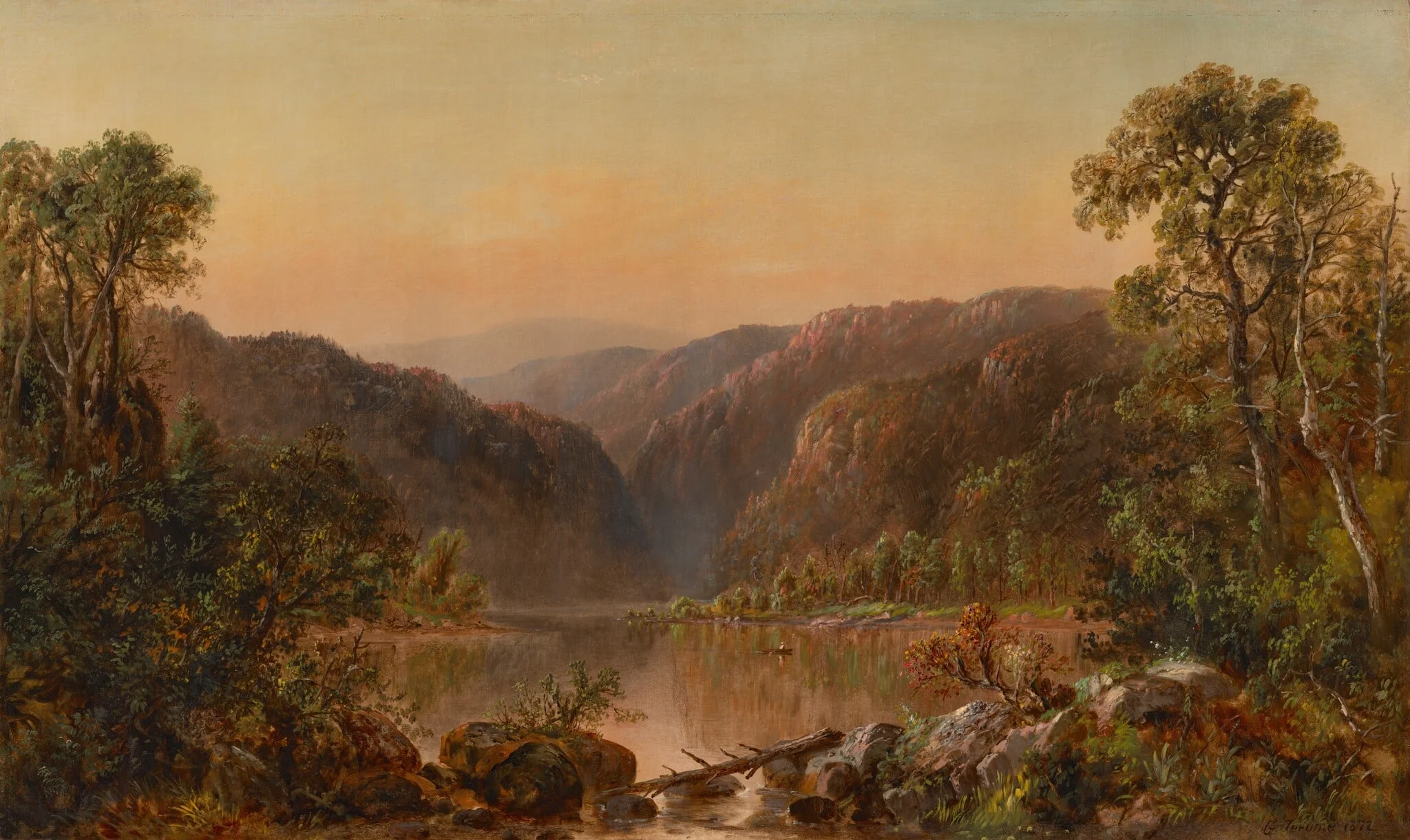 American Landscape, by Elizabeth Gilbert Jerome, oil, 1872