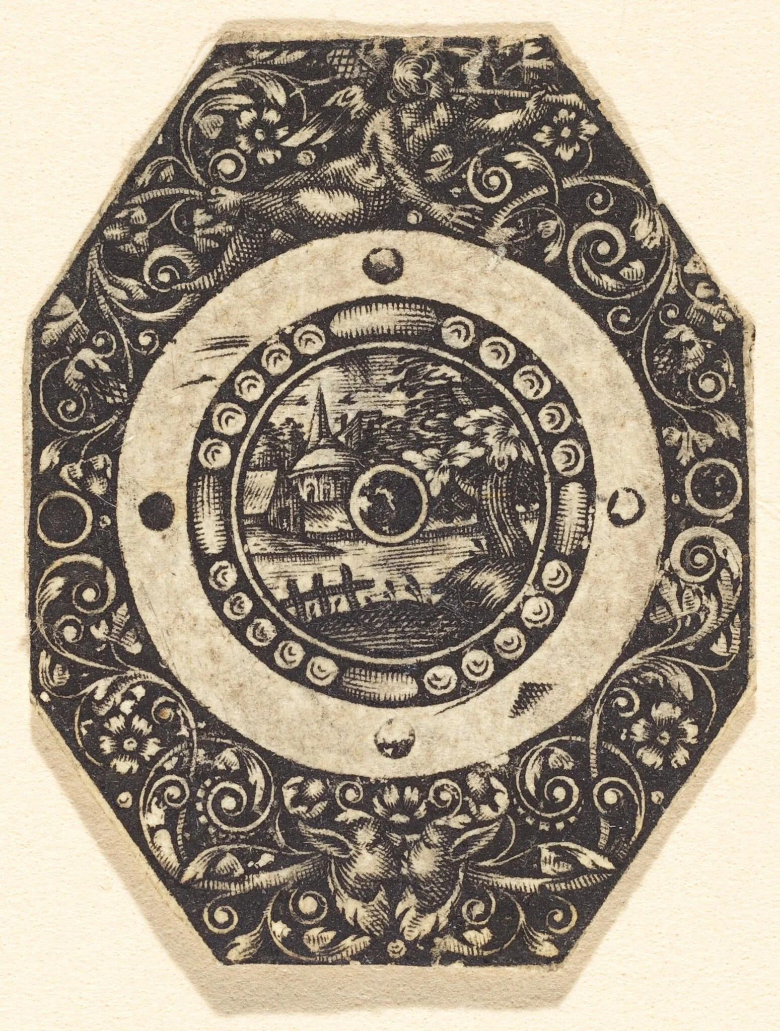 Landscape, by Antoine Jacquard, ink, 1612