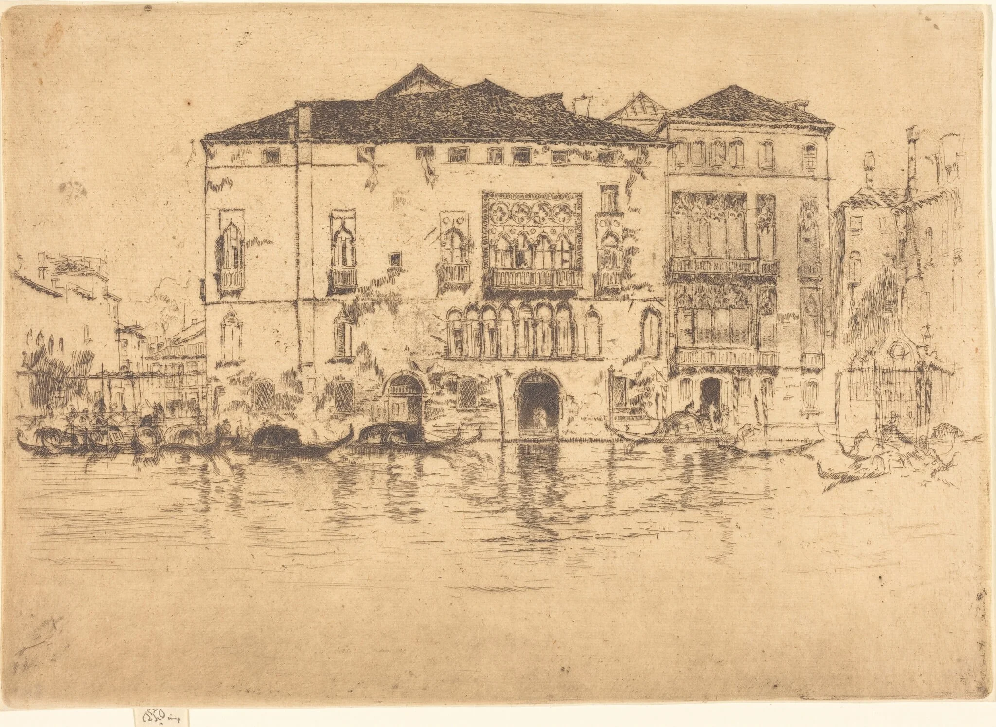 The Palaces, by James McNeill Whistler, ink, 1880