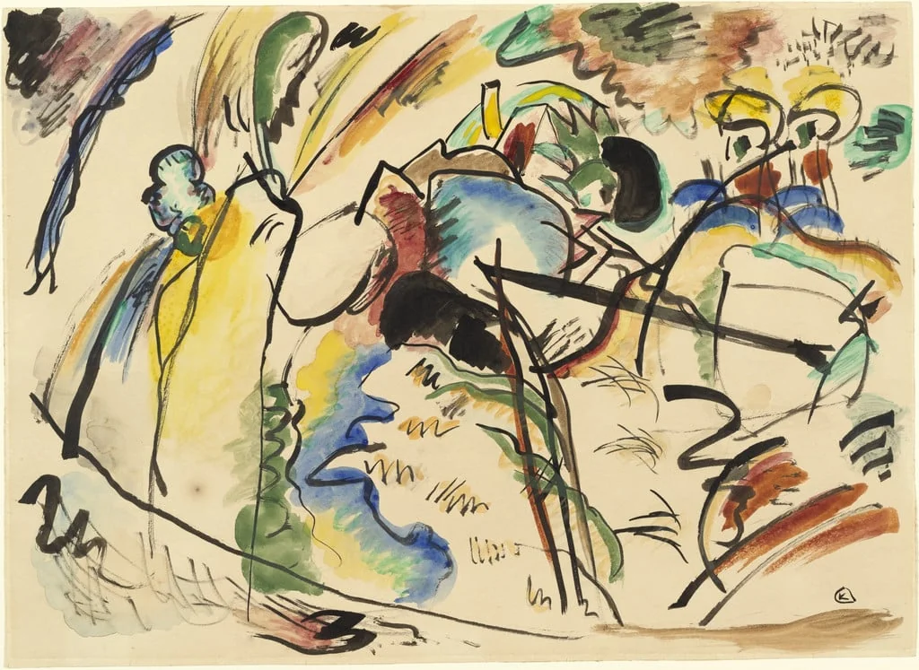 Untitled, by Wassily Kandinsky, watercolor, 1913