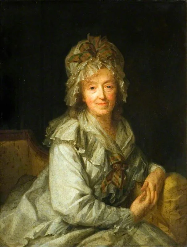 Portrait of a Lady in a White Cap, by Johann Friedrich August Tischbein, oil, 1797