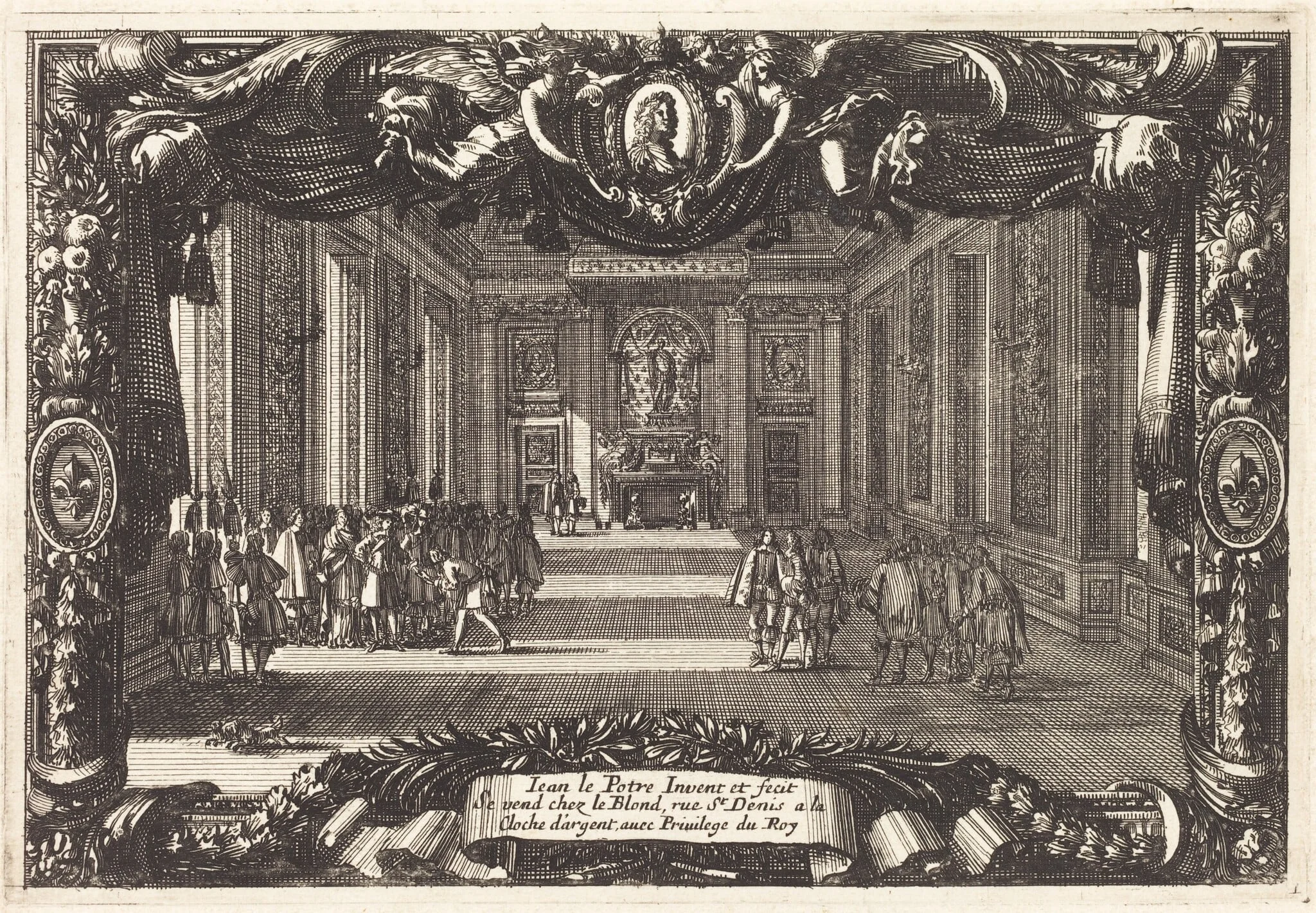 Title Page, by Jean Lepautre, ink, 1650