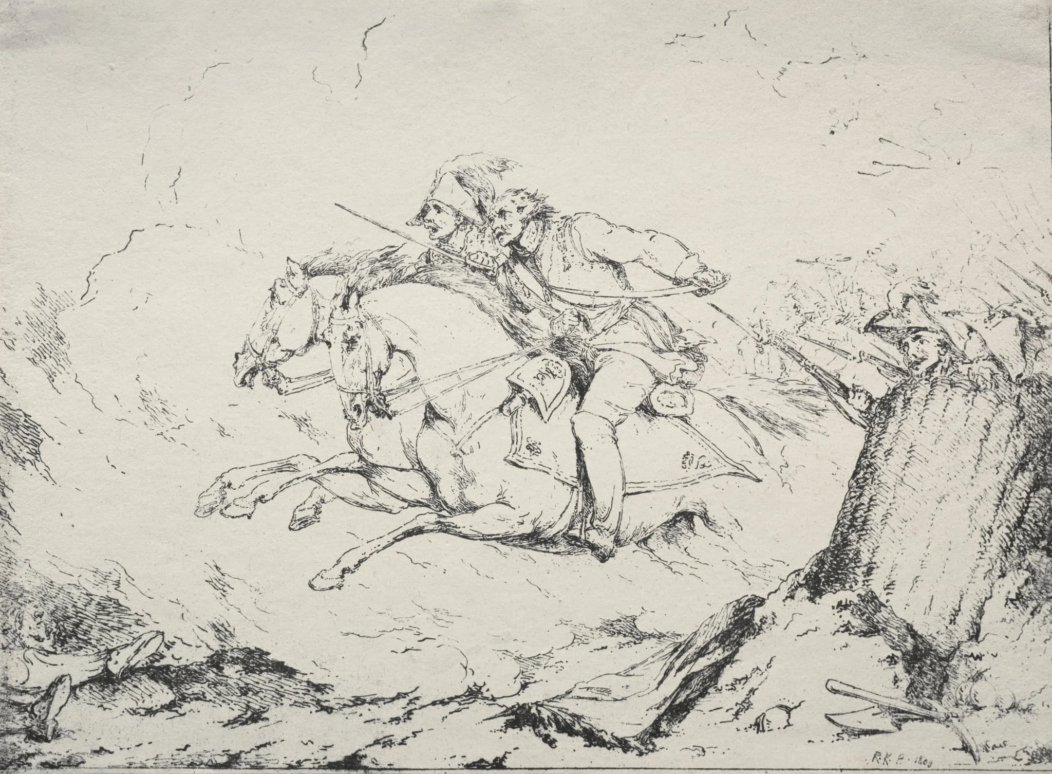 Specimens of Polyautography:  Cavalry Charge