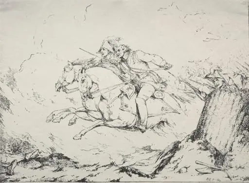 Specimens of Polyautography:  Cavalry Charge