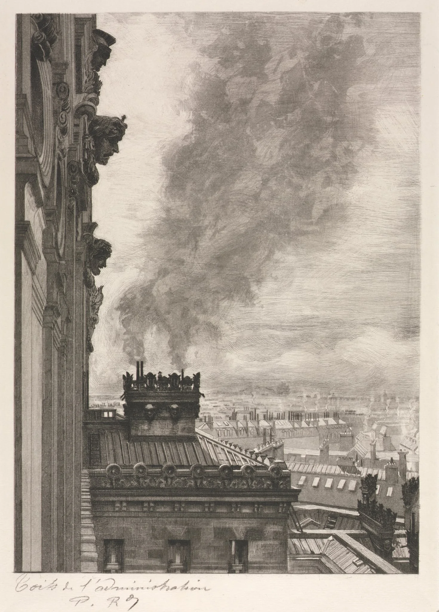 Rooftops of the Administration Building, by Charles Paul Renouard, 1881