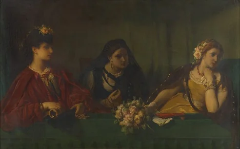 A box at the theater of Pest, by Jean-François Portaels, oil, 1869