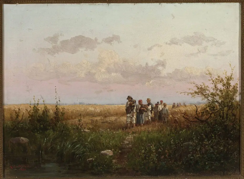 Harvesters returning from the fields