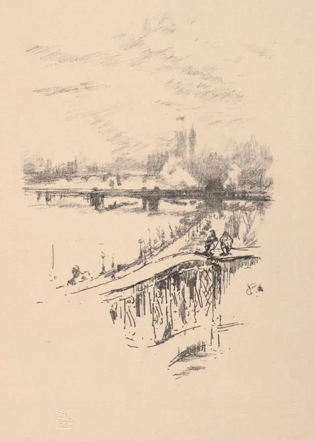 Savoy Pigeons, by James McNeill Whistler, 1896