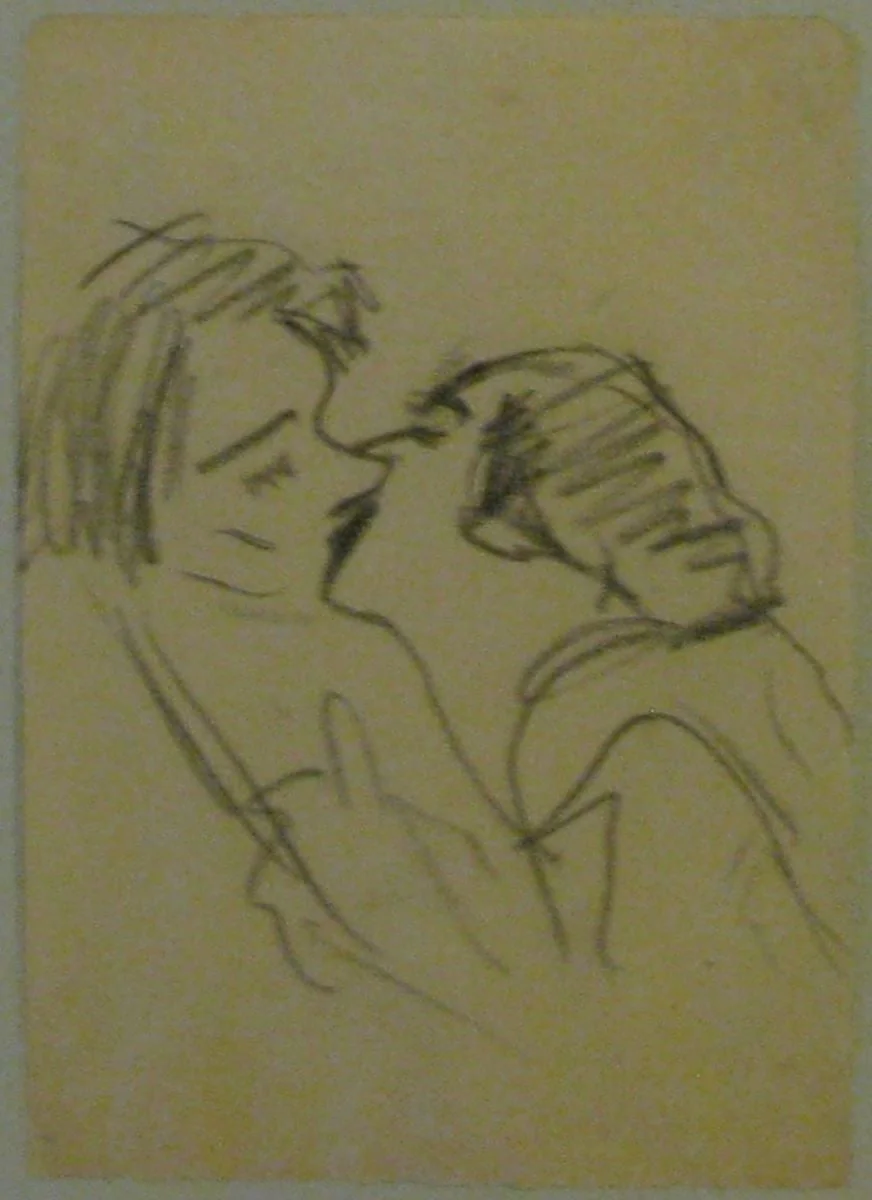Sărutul, by Ștefan Dimitrescu, 1915