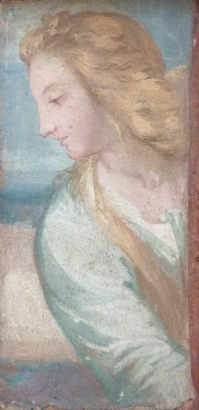 Bust of a Woman in Profile (sketch for a mural in the Villa Carreggi)
