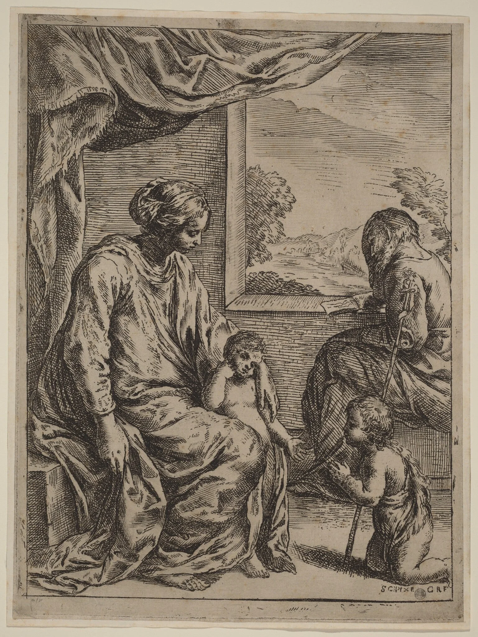 The Holy Family with Saint John the Baptist