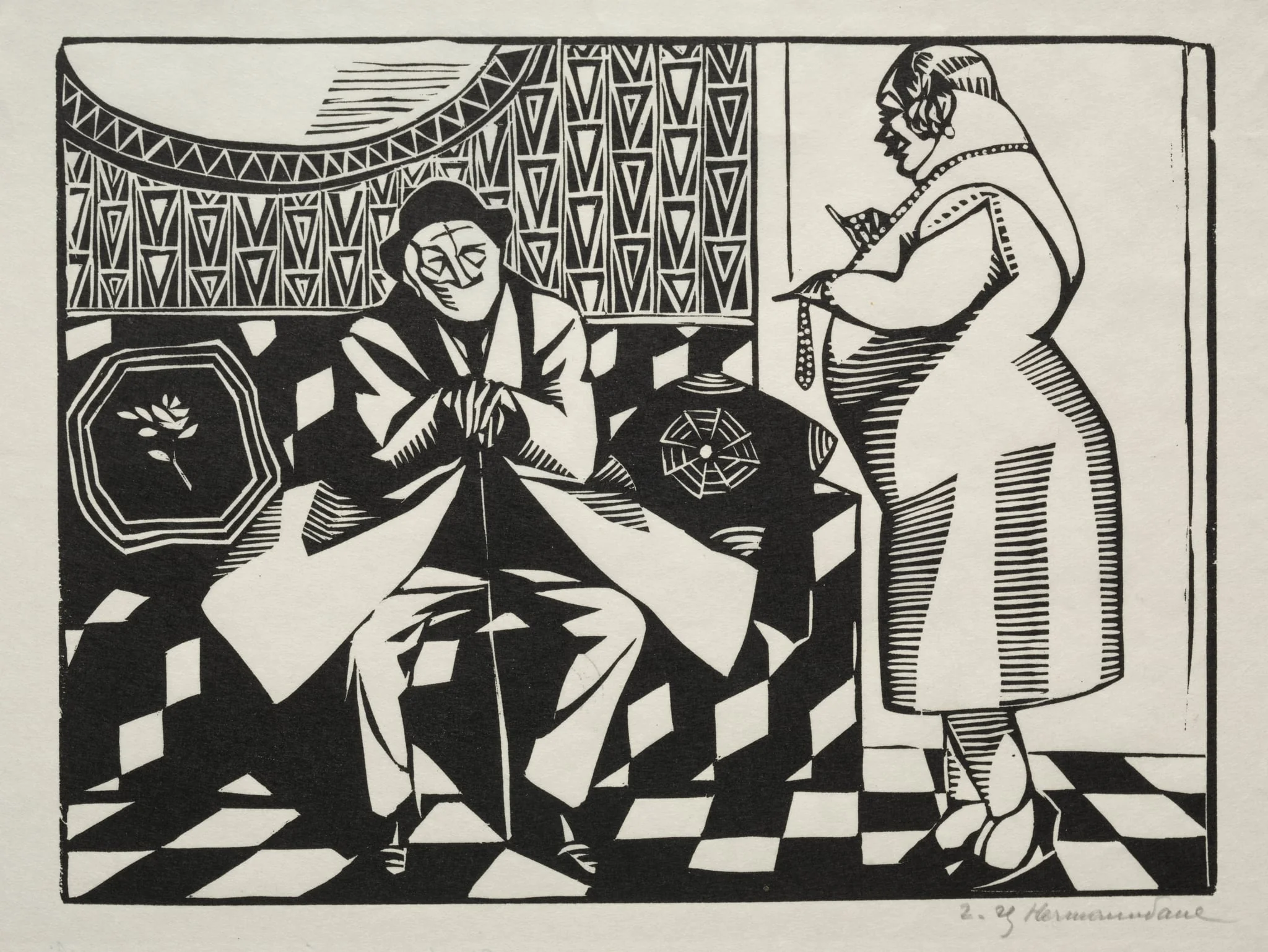 Non! pas de négresse, je suis pacifiste je voudrais une dame boche, by Hermann-Paul, 1924