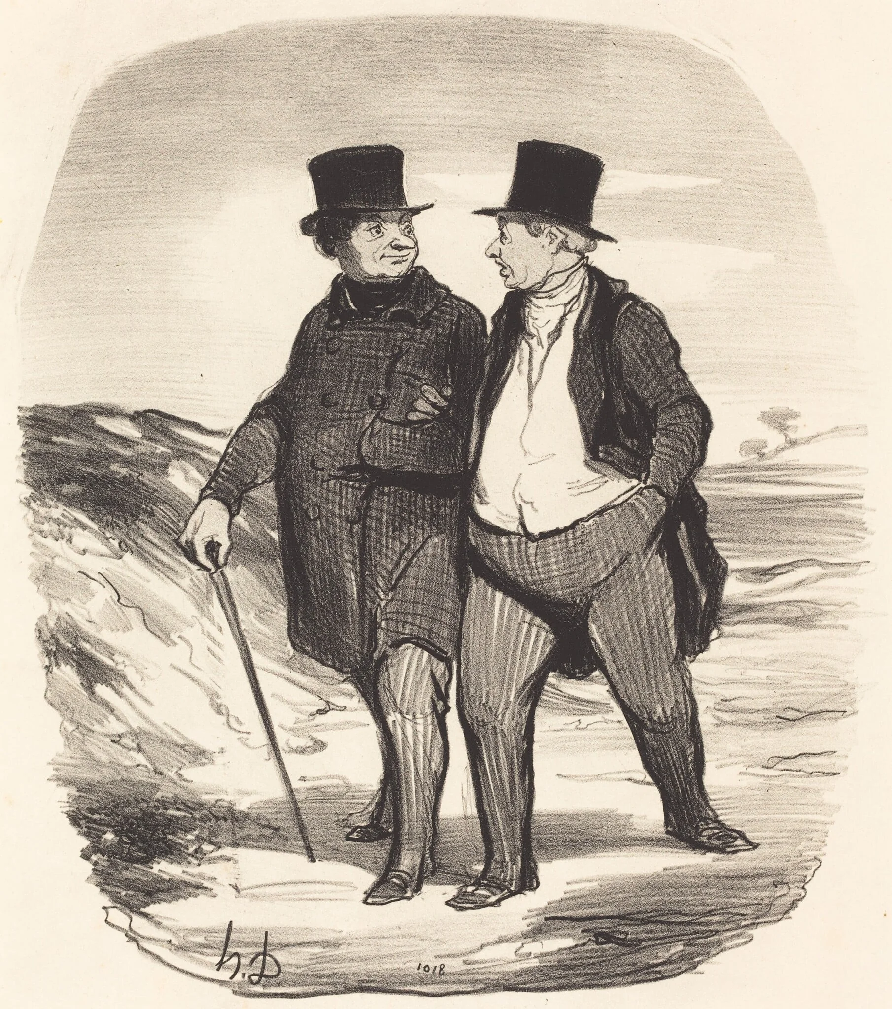 Les Temps sont durs..., by Honoré Daumier, ink, 1847