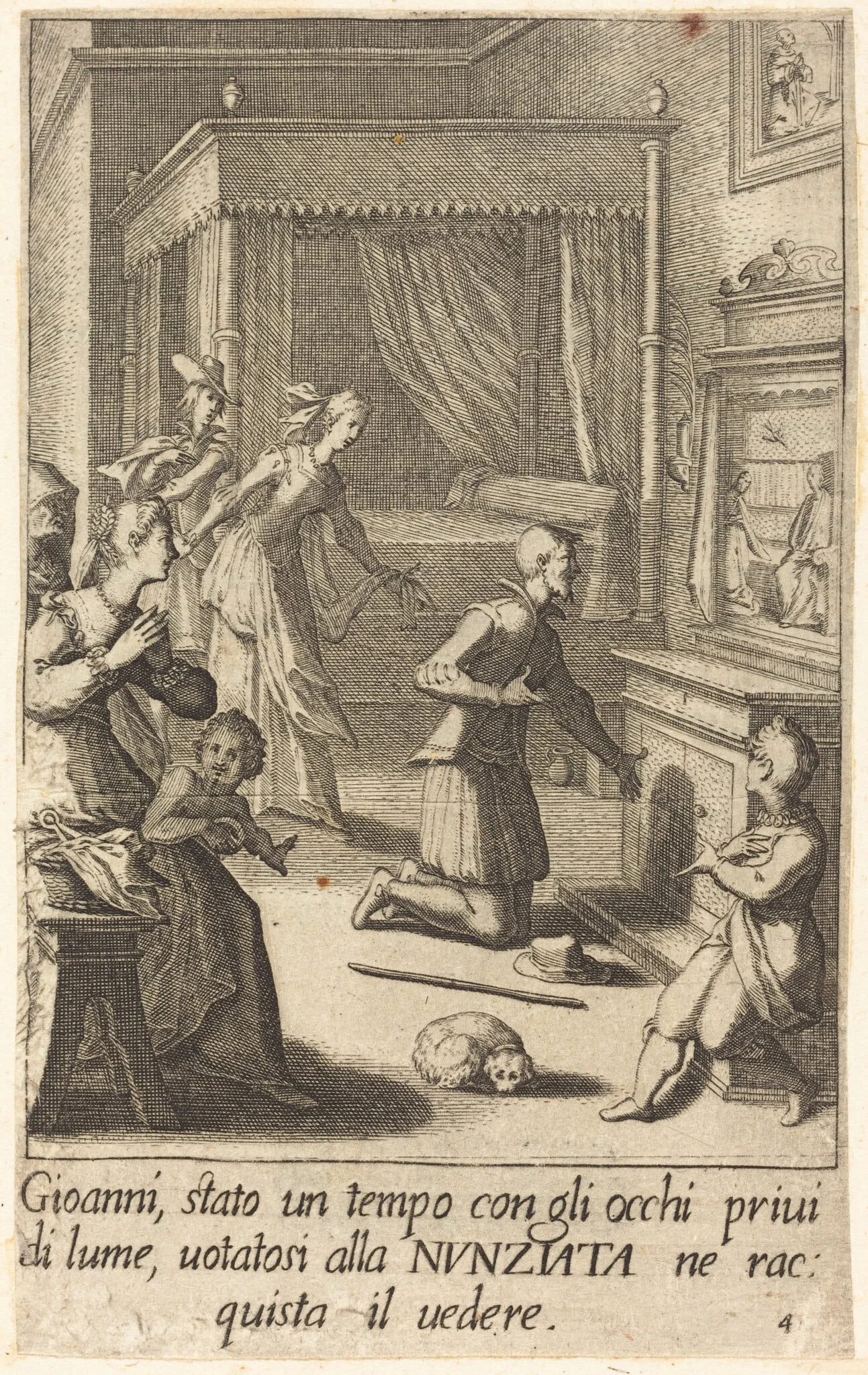 Gioanni, by Jacques Callot, ink, 1619