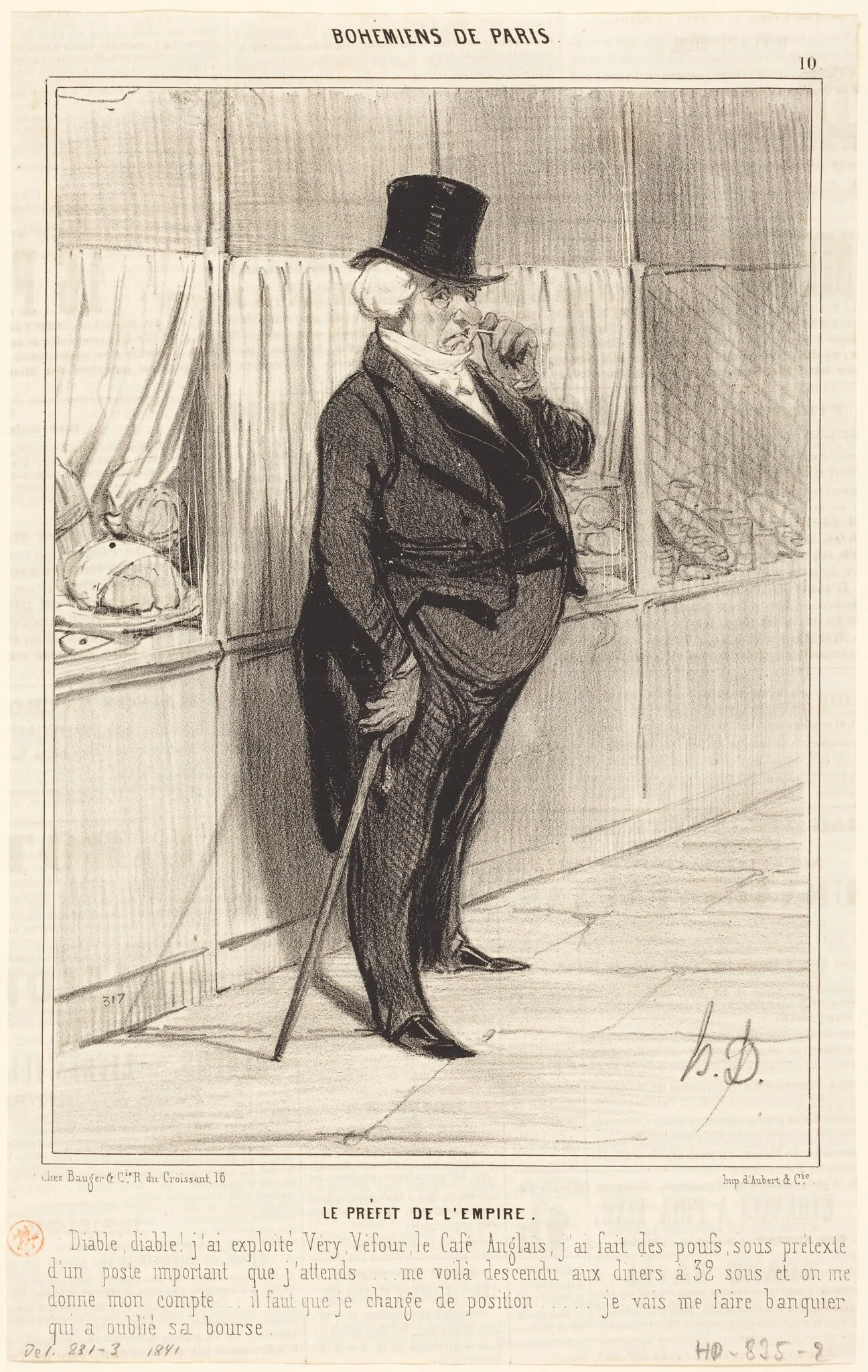 Le Préfet de l'Empire, by Honoré Daumier, ink, 1841