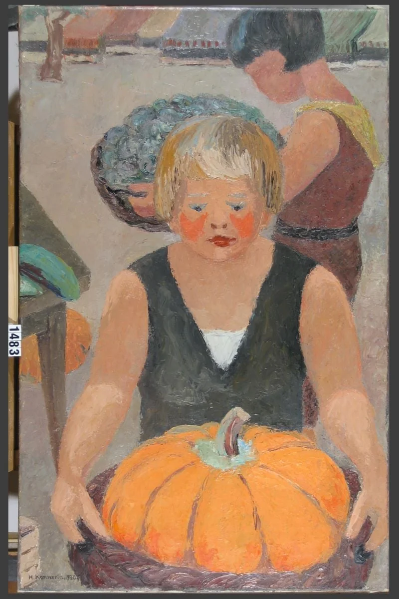 Vânzătoare de dovleci, by Hermann Konnerth