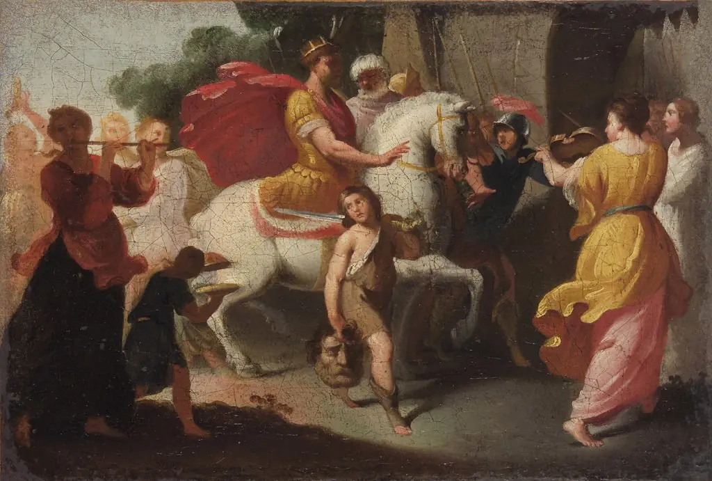 Triumph of David after defeating Goliath