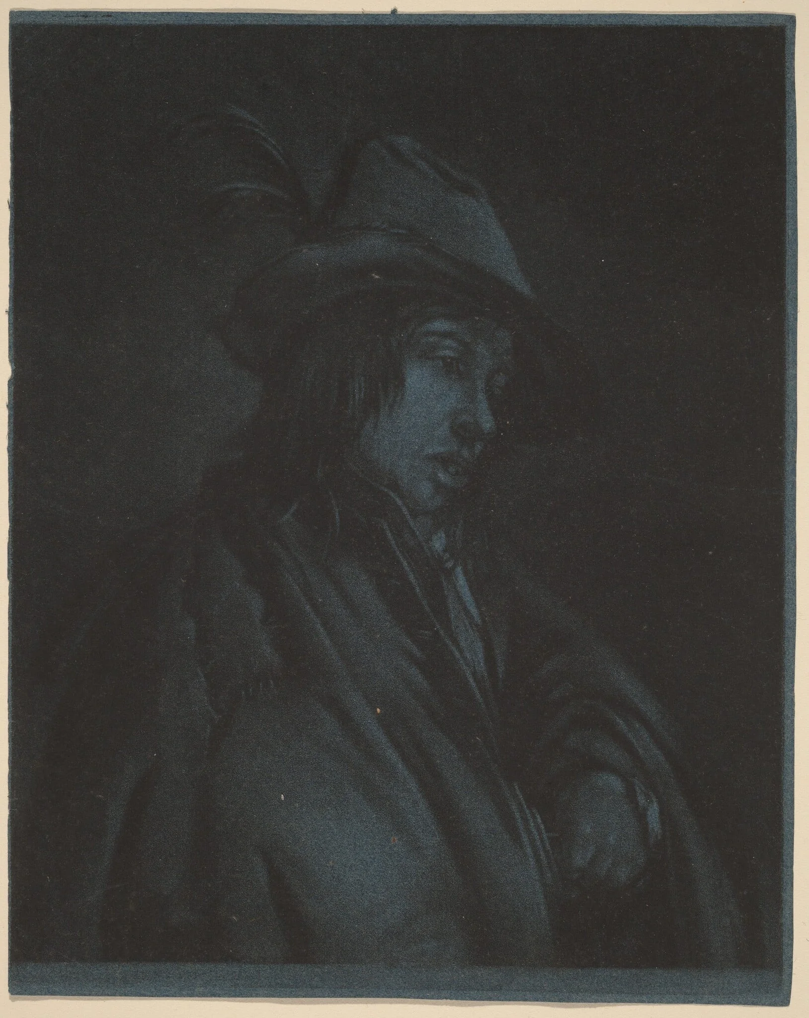 Young Man Playing the Hurdy-Gurdy, by Jan Stolker, ink, 1762