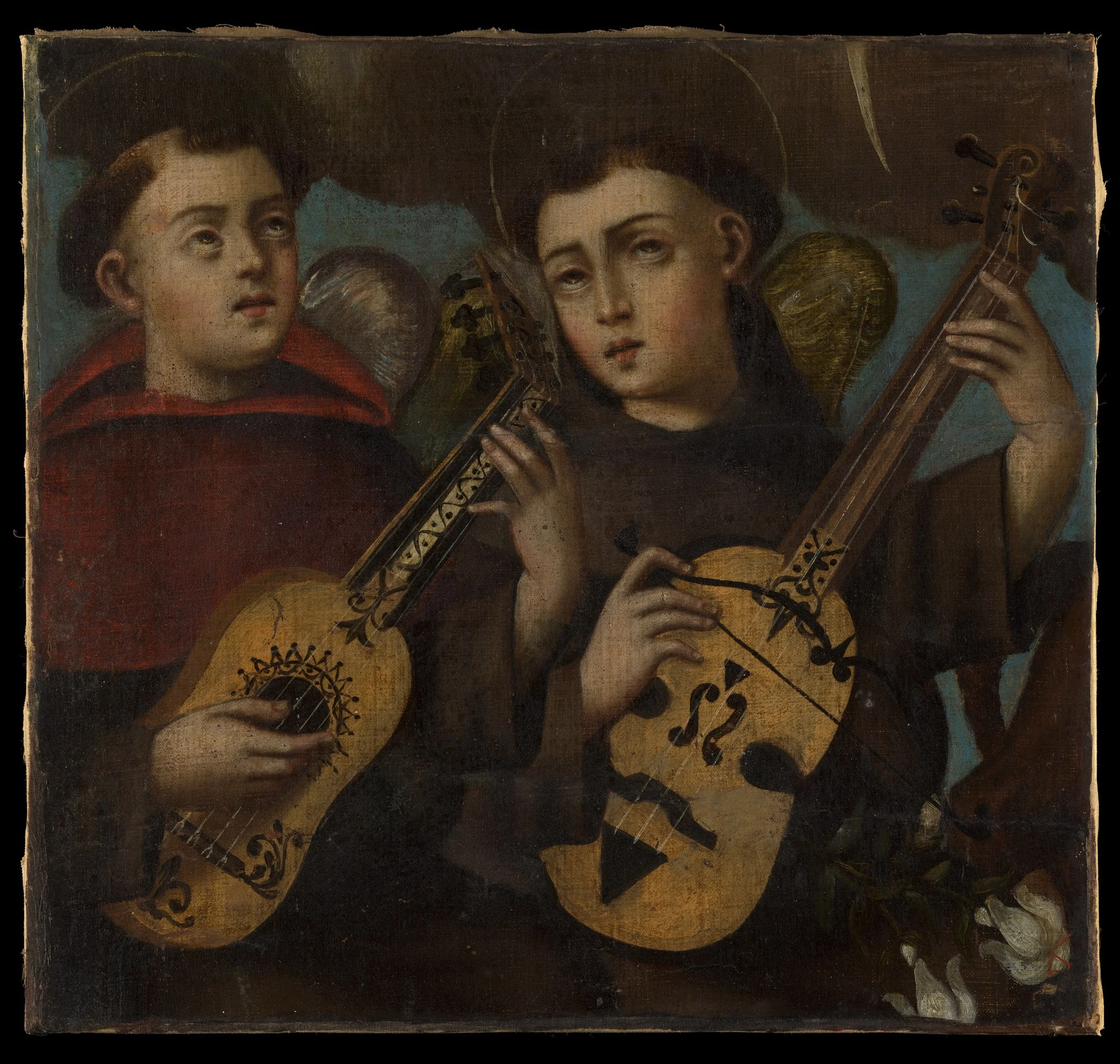 Saint Bonaventure and Saint Anthony of Padua, by Basilio Santa Cruz Pumacallao, oil, 1690