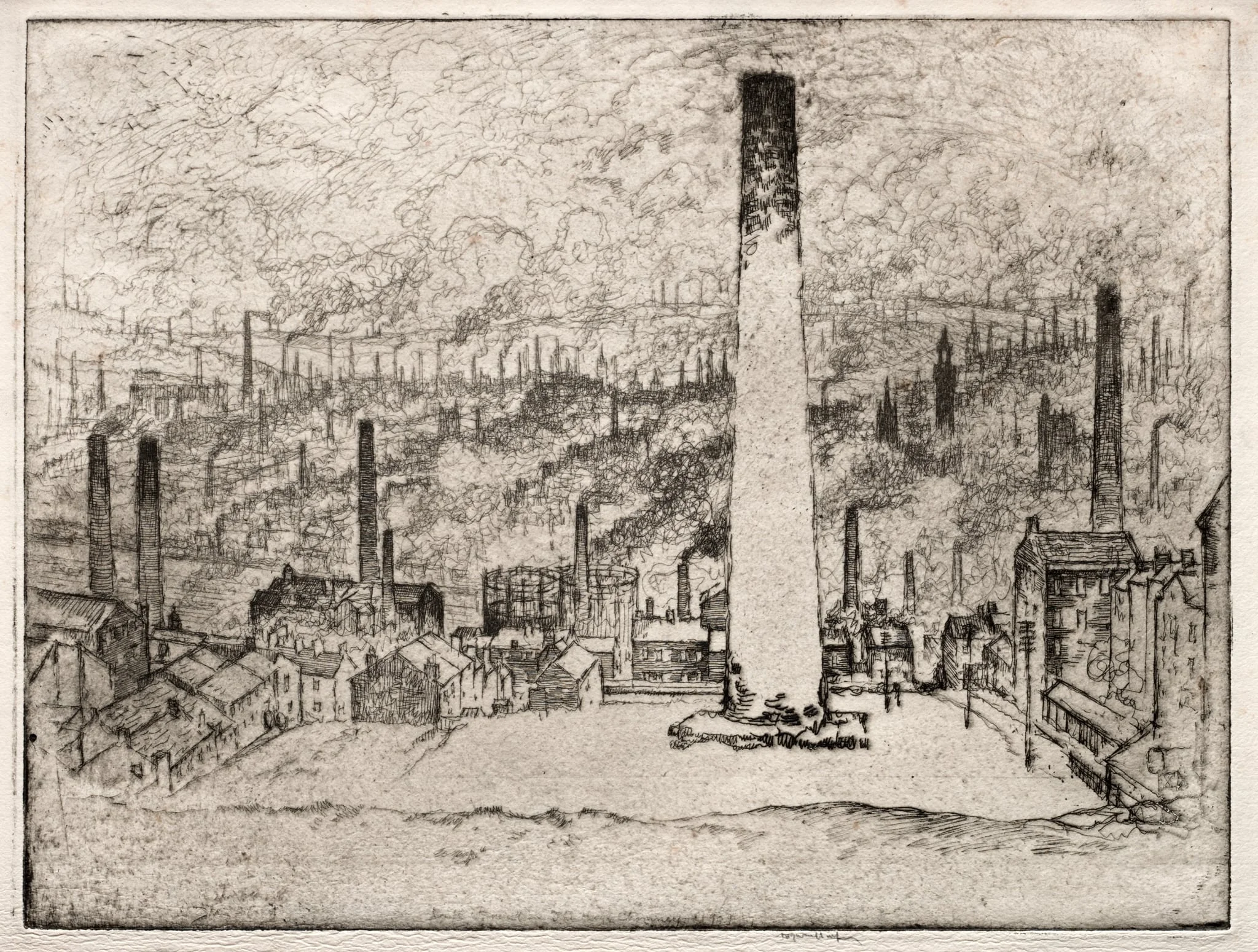 The Great Chimney, Bradford, by Joseph Pennell, 1909