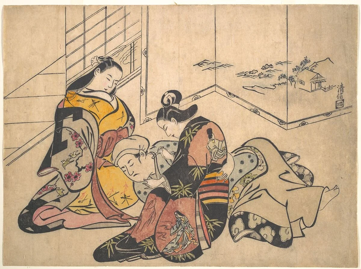 Untitled, by Torii Kiyonobu, ink, 1703