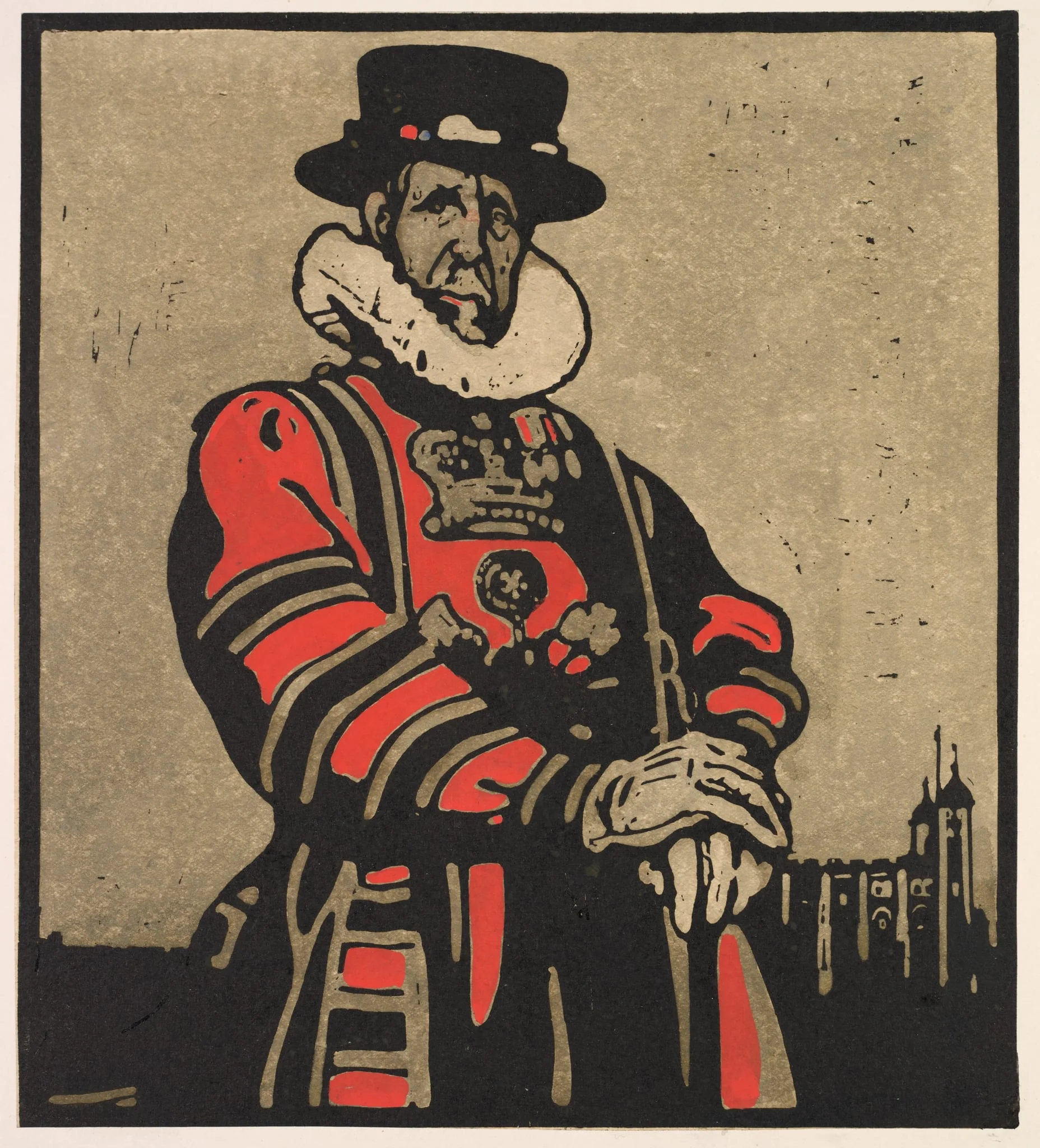 London Types: Beef-eater, by William Nicholson, 1898