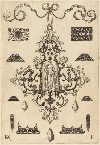 Large Pendant, Faith Standing at Centre