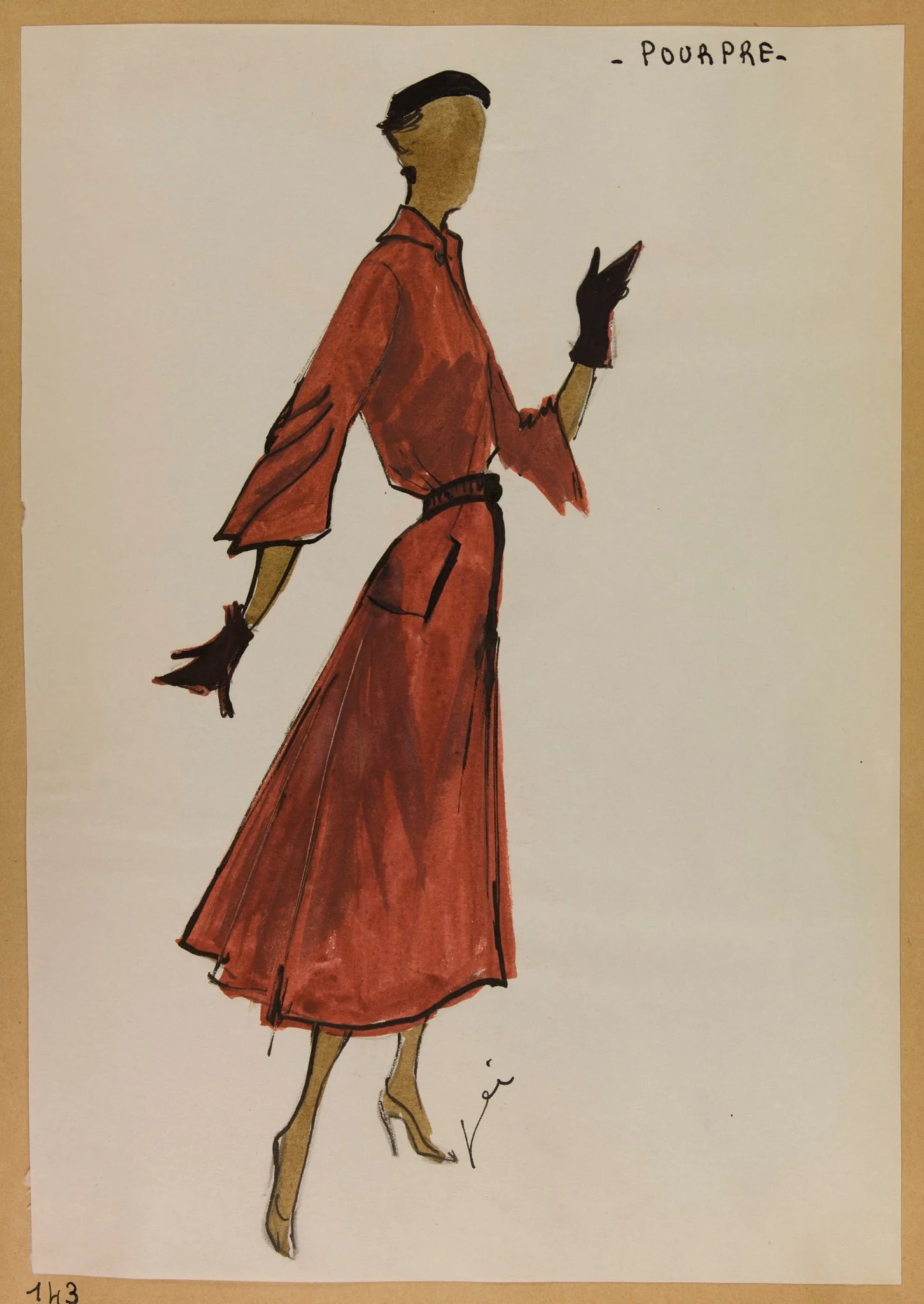 Pourpre, by Carven, 1952