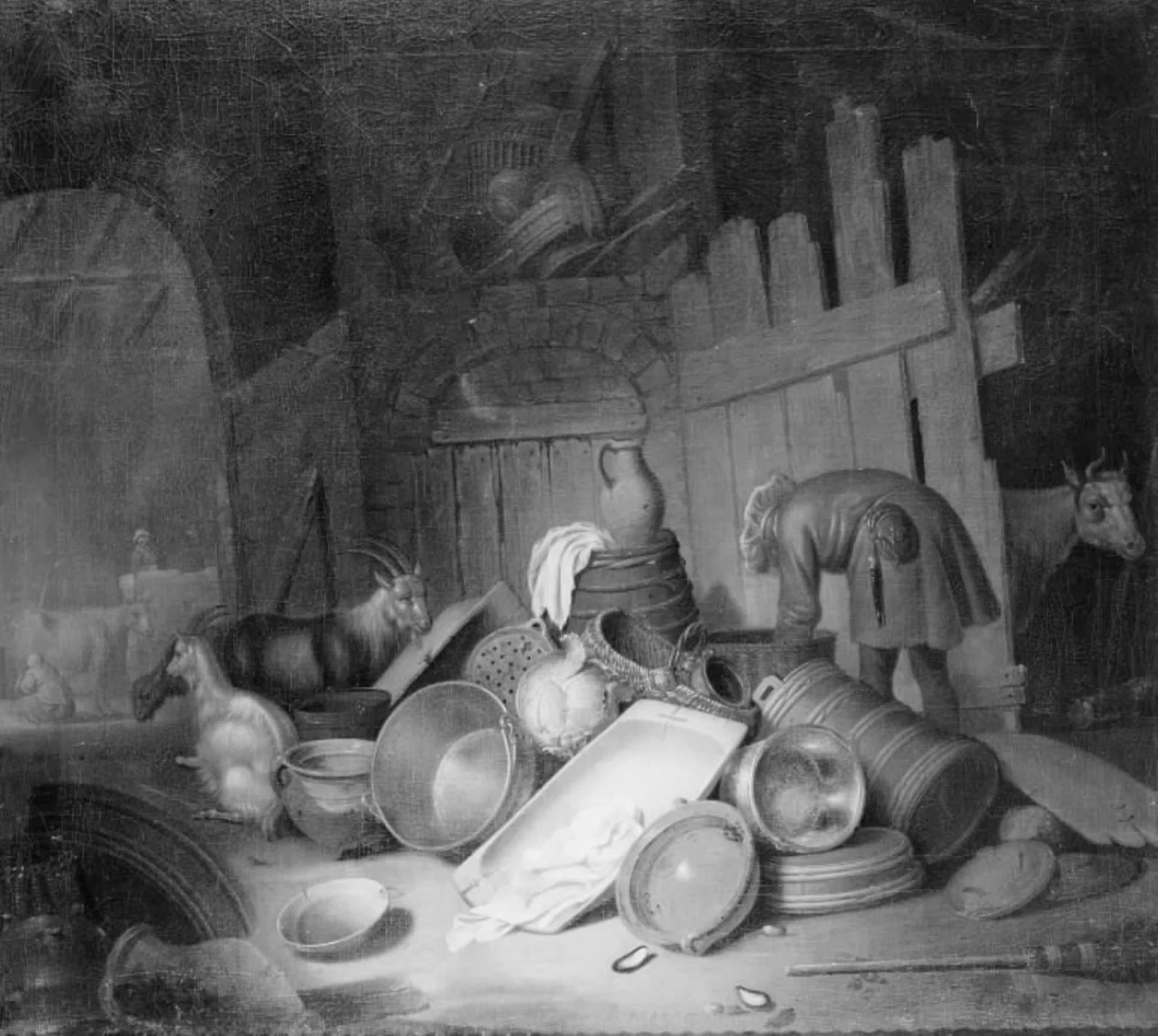 Interior of a Farm, by Unknown, 1643