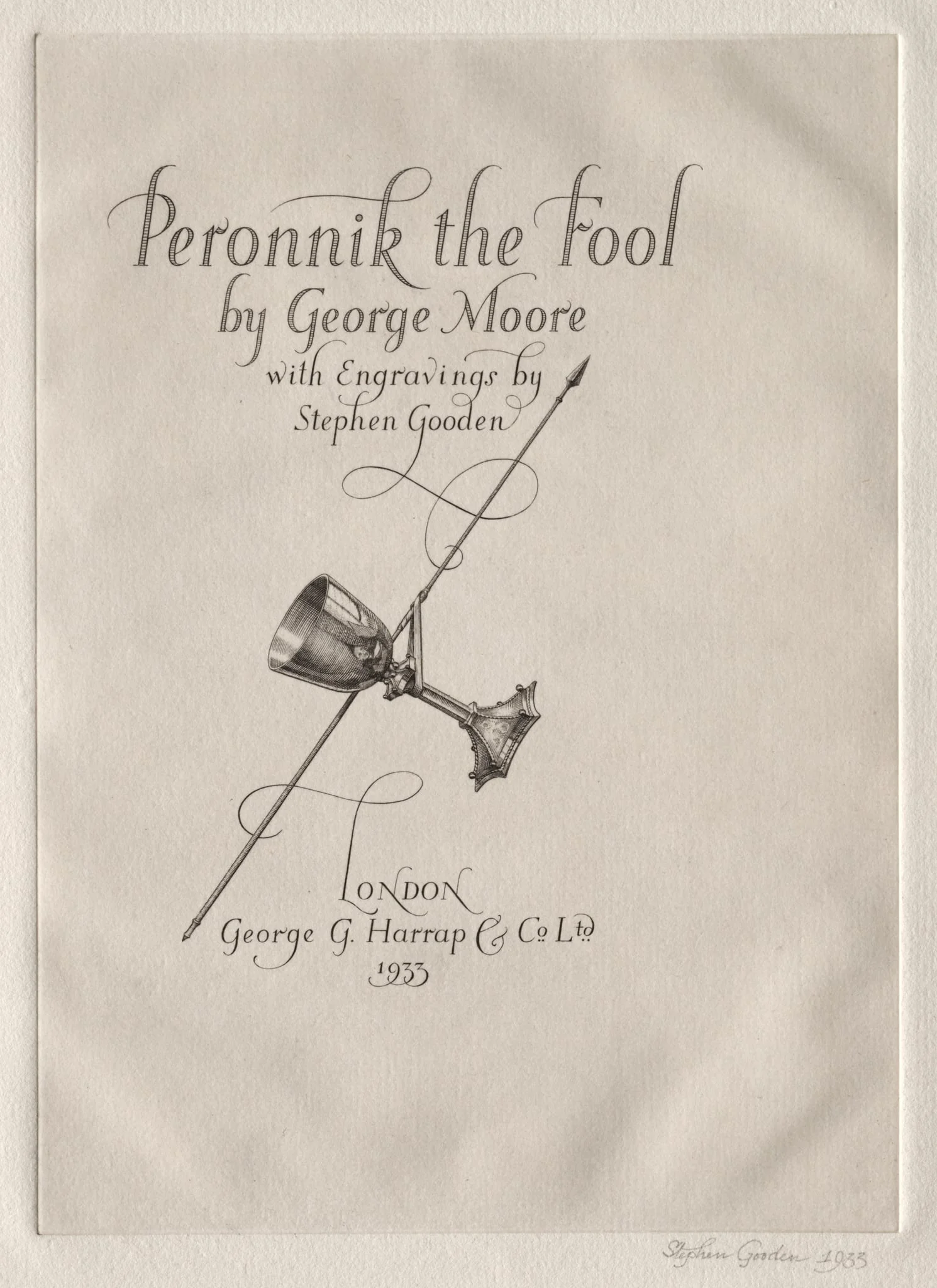 Illustration for "Peronnik the Fool":  Peronnik the Fool, by Stephen Gooden, 1933