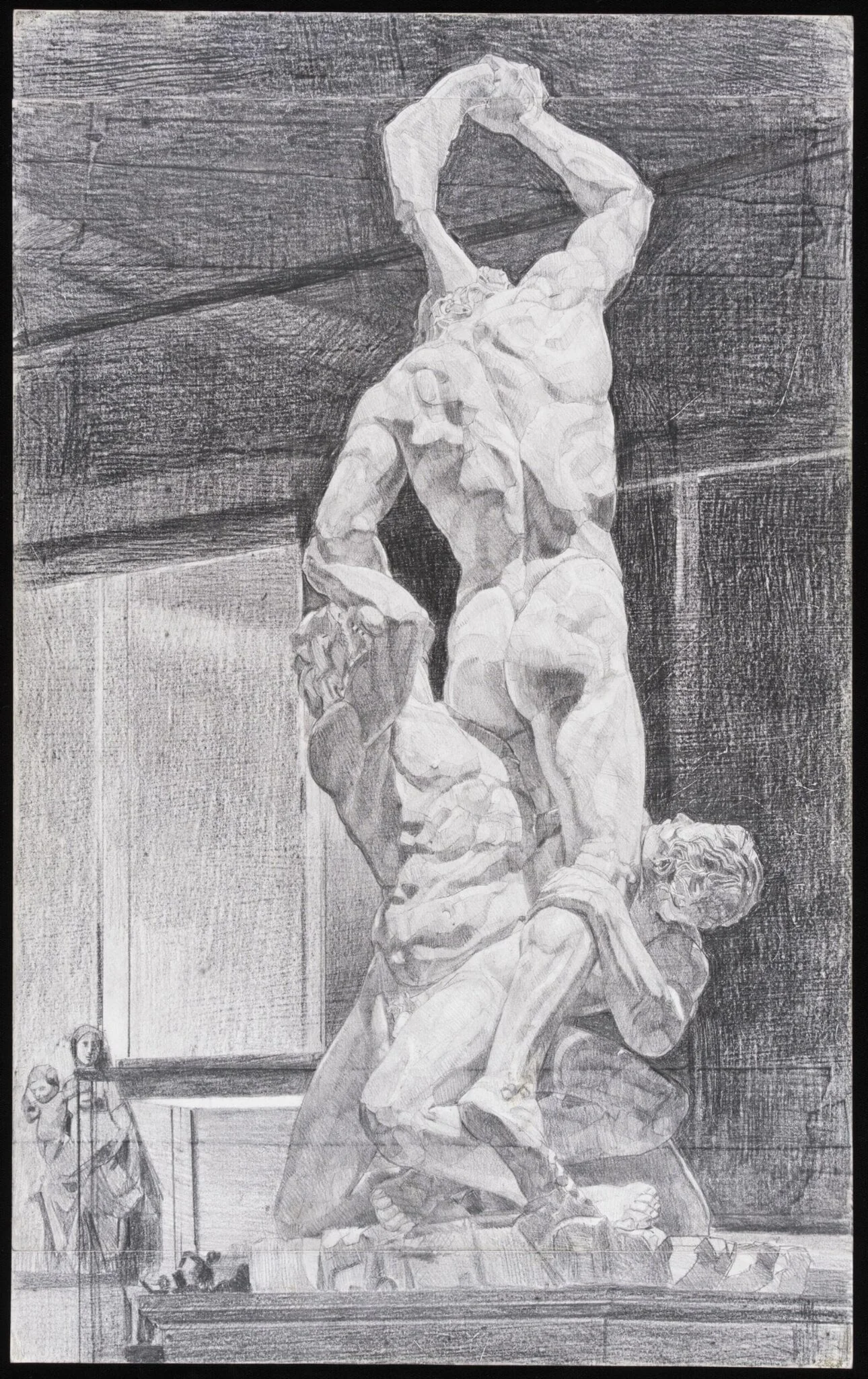 Sculpture by Vincenzo Foggini of "Samson and the Philistines" in the V&A Sculpture Gallery