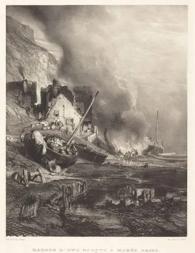 Radoub d'une Barque à la Marée Basse (Refitting of a Ship at Low Tide)