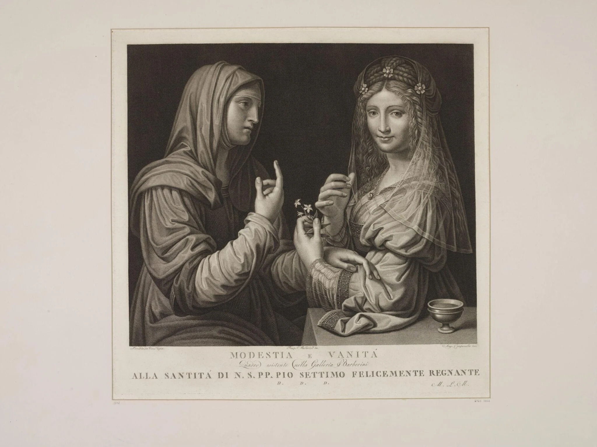 Modesty and Vanity, by Angelo Campanella, 1850