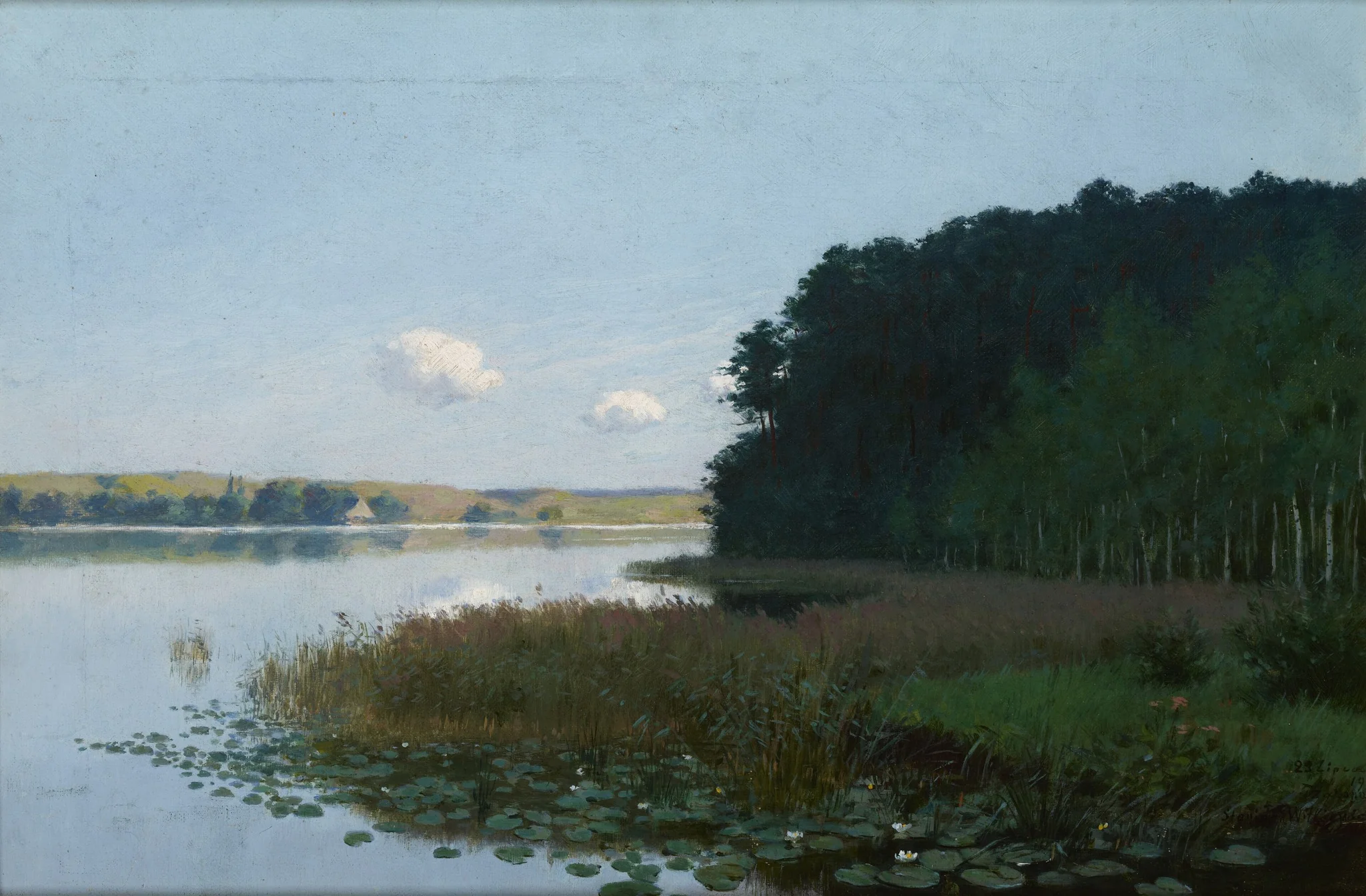 Lake with Water-Lilies, by Stanisław Witkiewicz, oil, 1901