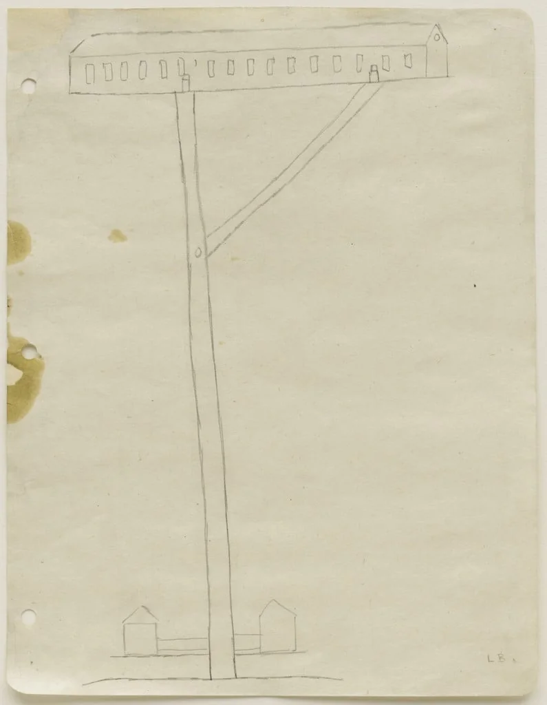Untitled, by Louise Bourgeois, graphite, 1946