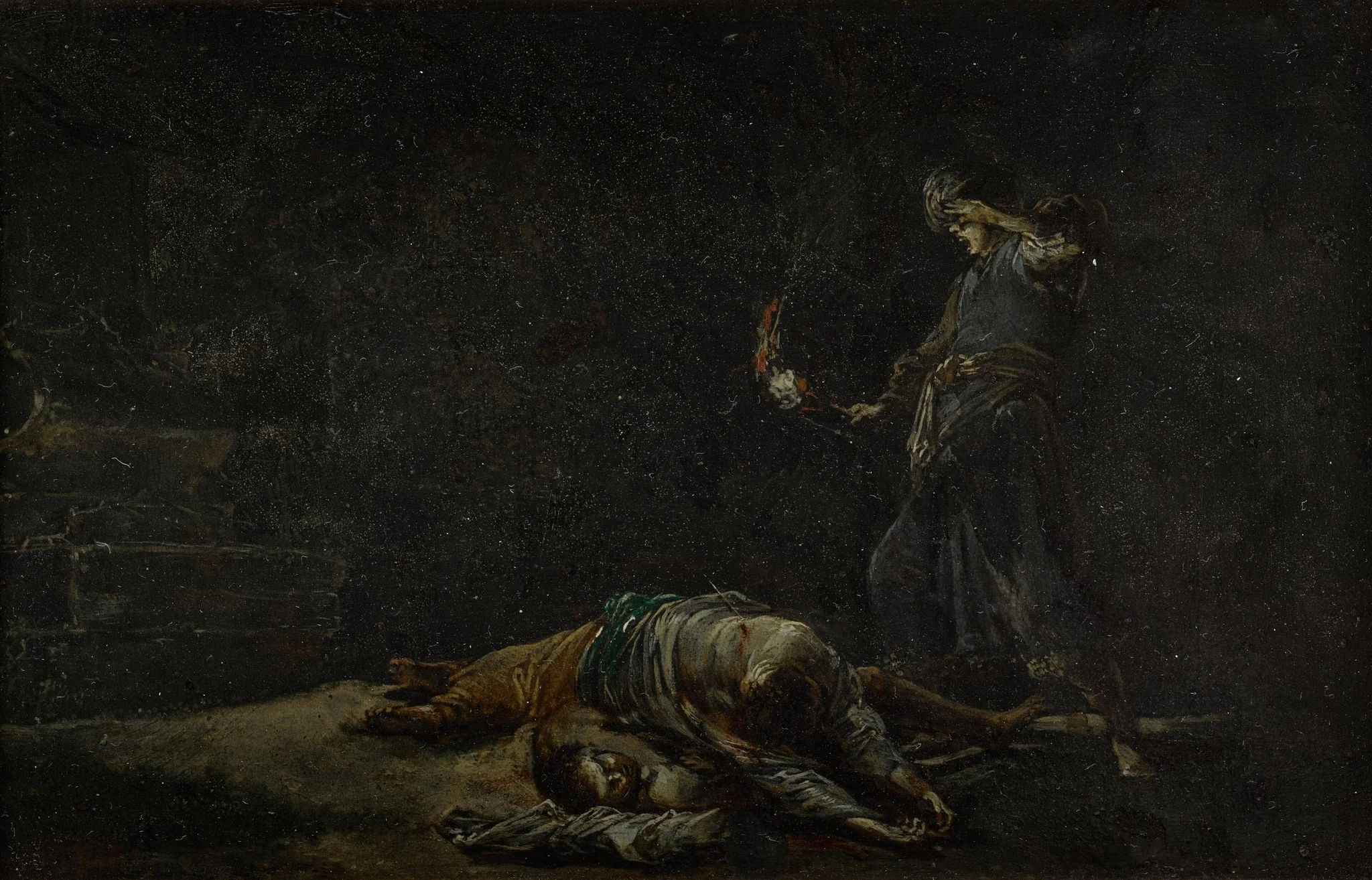 Die Auffindung von Pyramus und Thisbe, by Leonaert Bramer, paint, 1624
