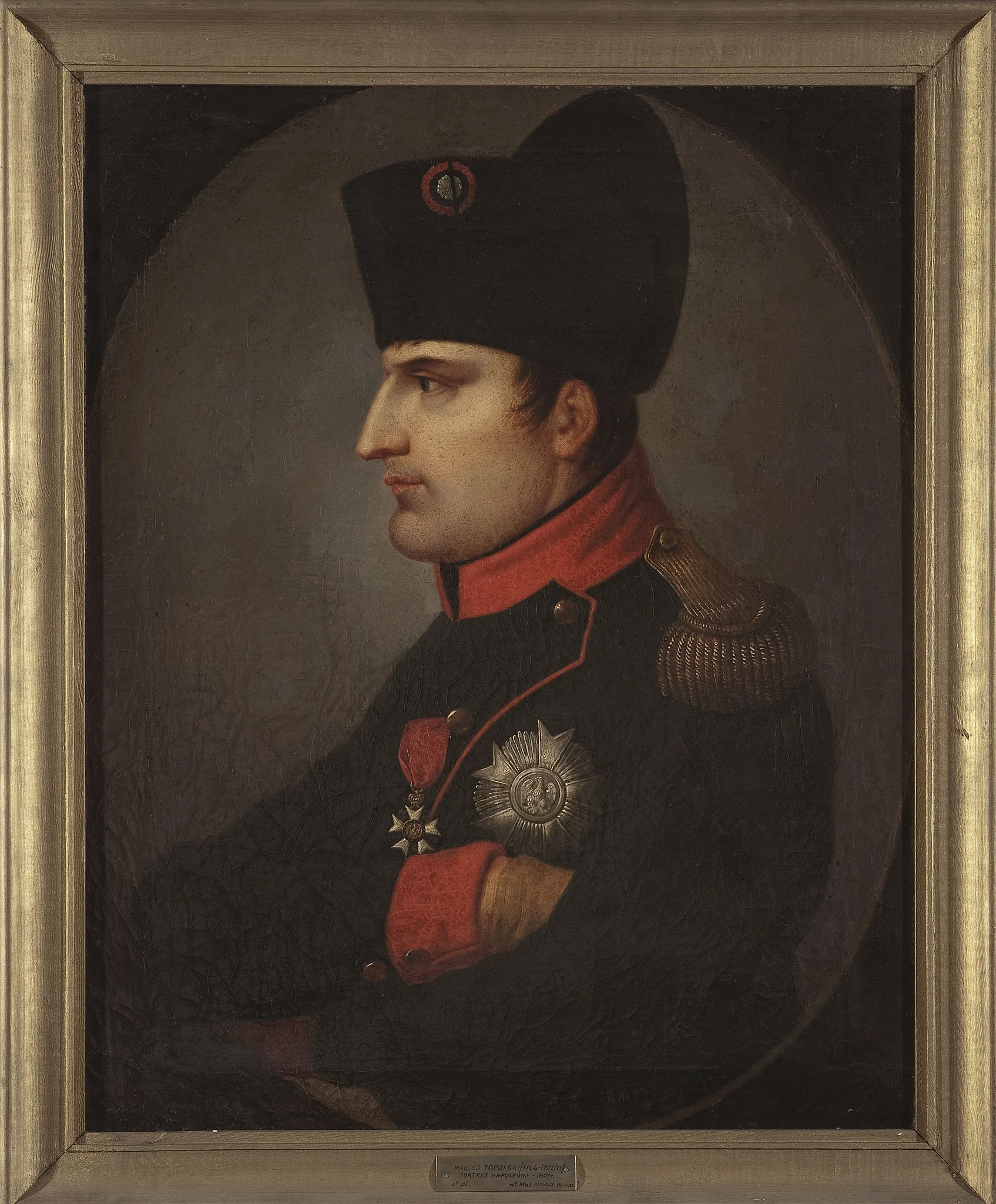 Bust of Napoleon, by Maciej Topolski, oil, 1807