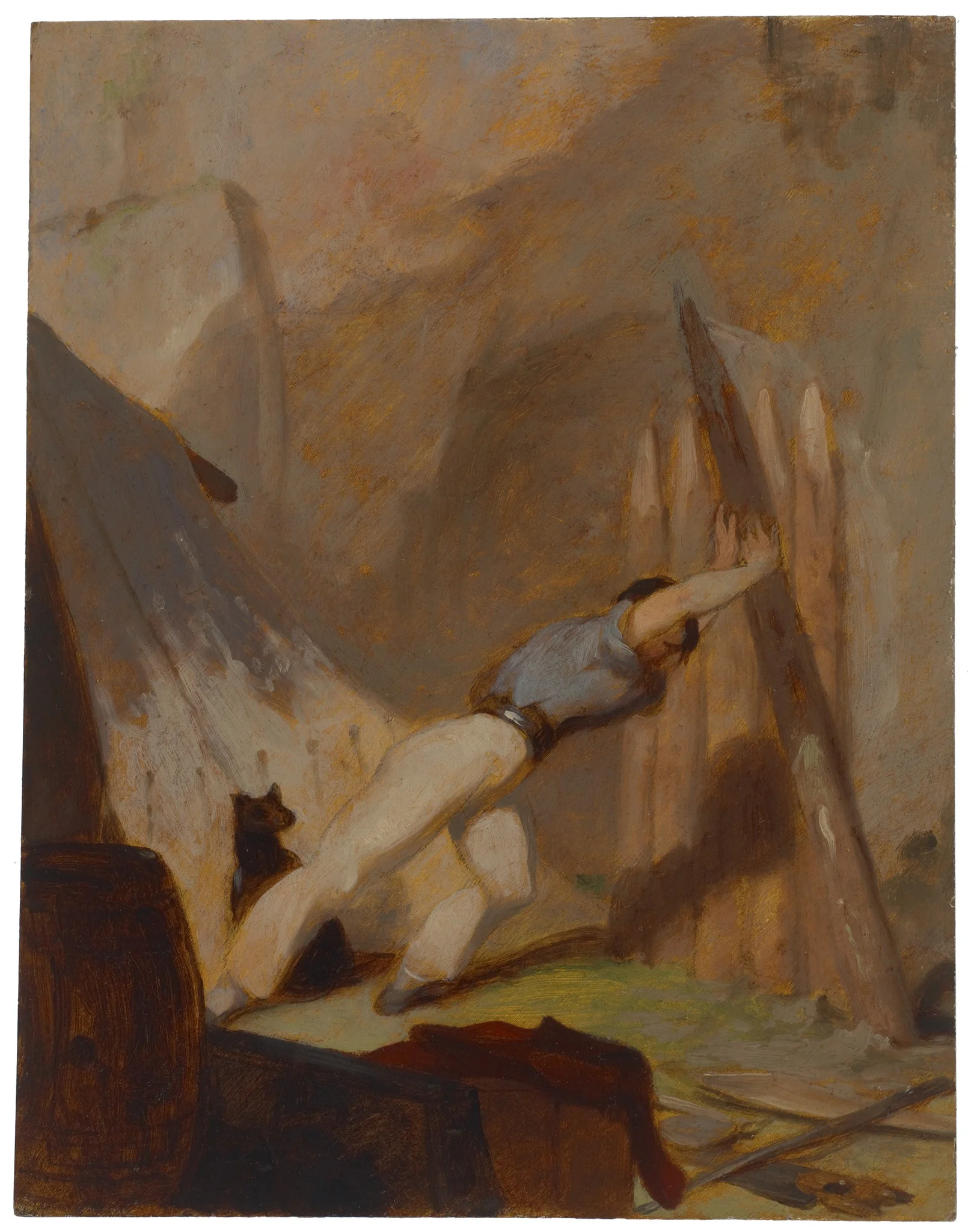 Building a Shelter, by Thomas Sully, unspecified, 1833
