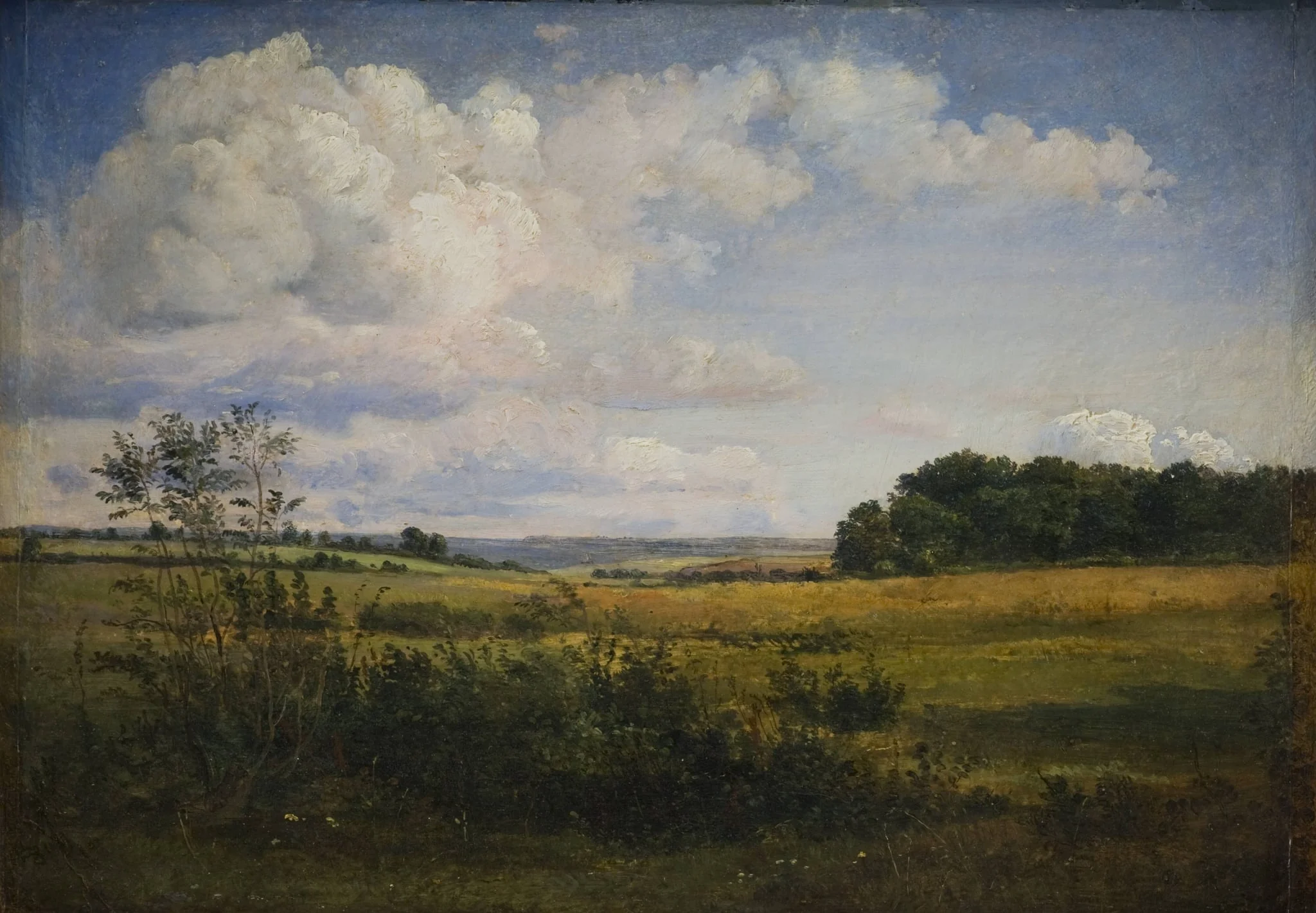 Landscape with Sunlit Clouds, by Unknown, unspecified, 1850