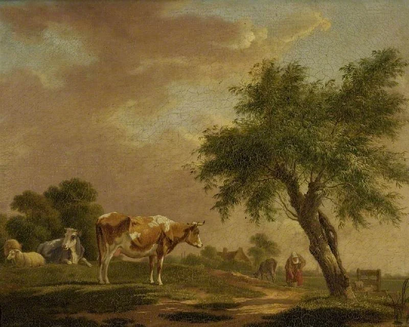 Cattle-piece, by Johannes Janson, oil, 1790