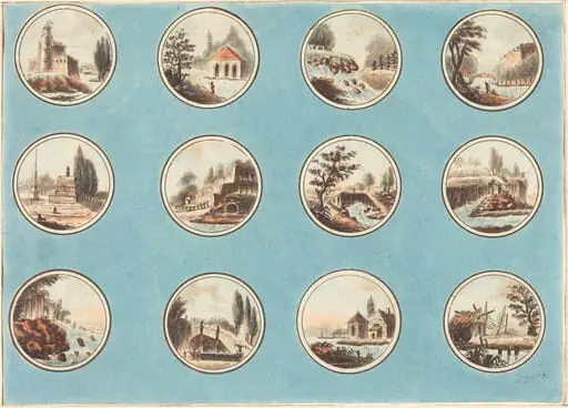 Twelve Roundels with Landscapes
