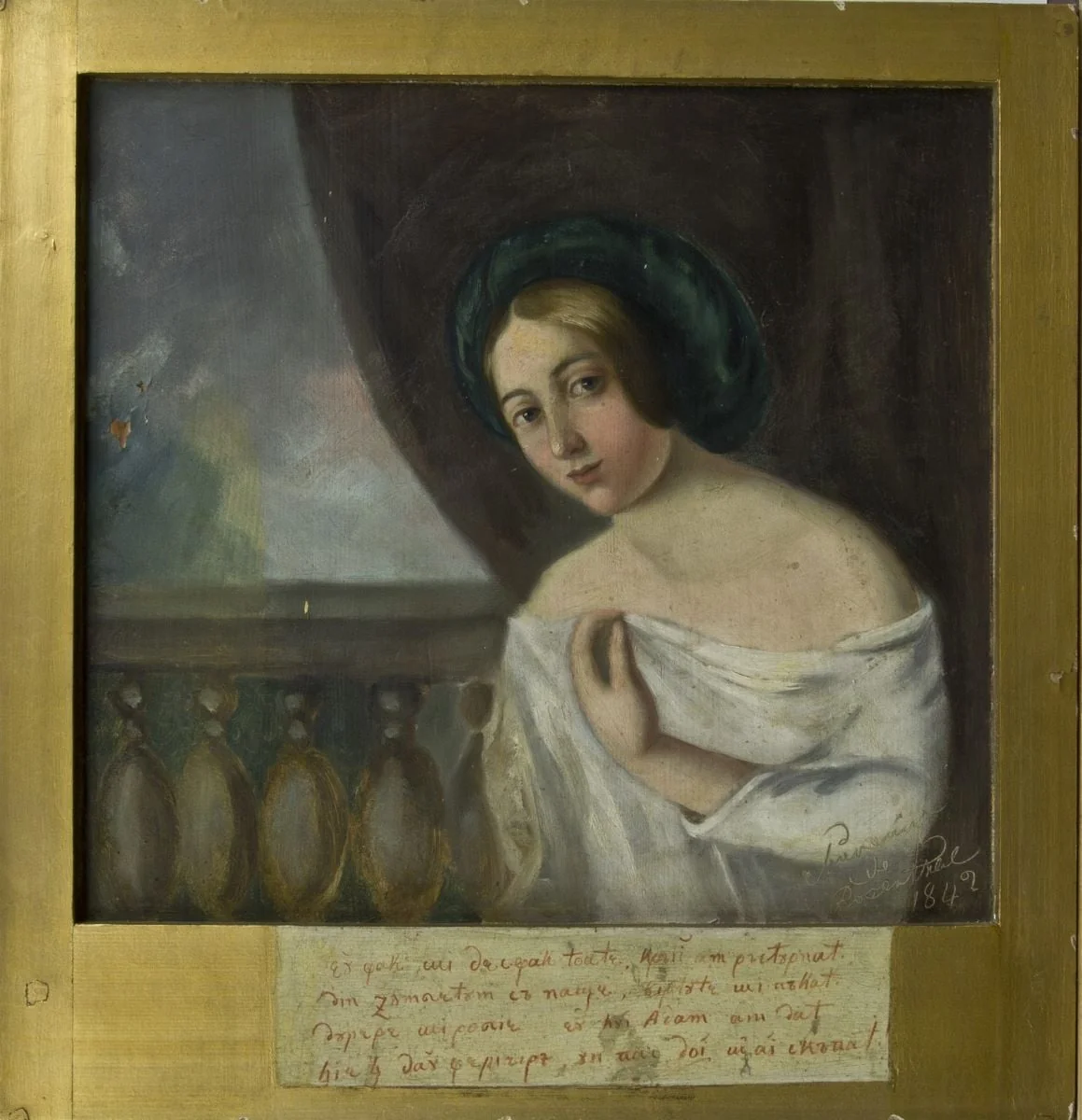 Portretul doamnei Filipescu, by Constantin Daniel Rosenthal, 1842