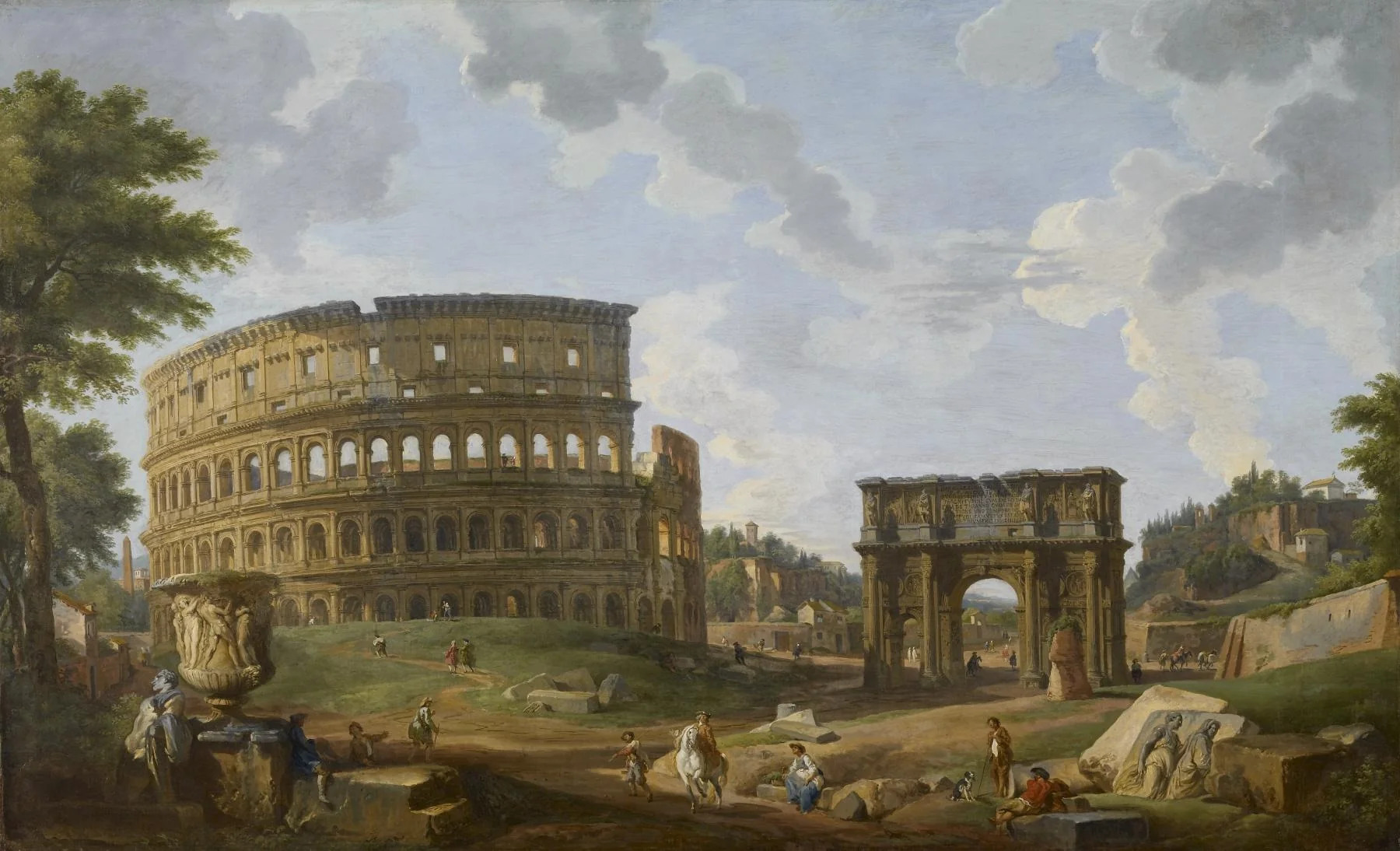 View of the Colosseum, by Giovanni Paolo Panini, oil, 1747